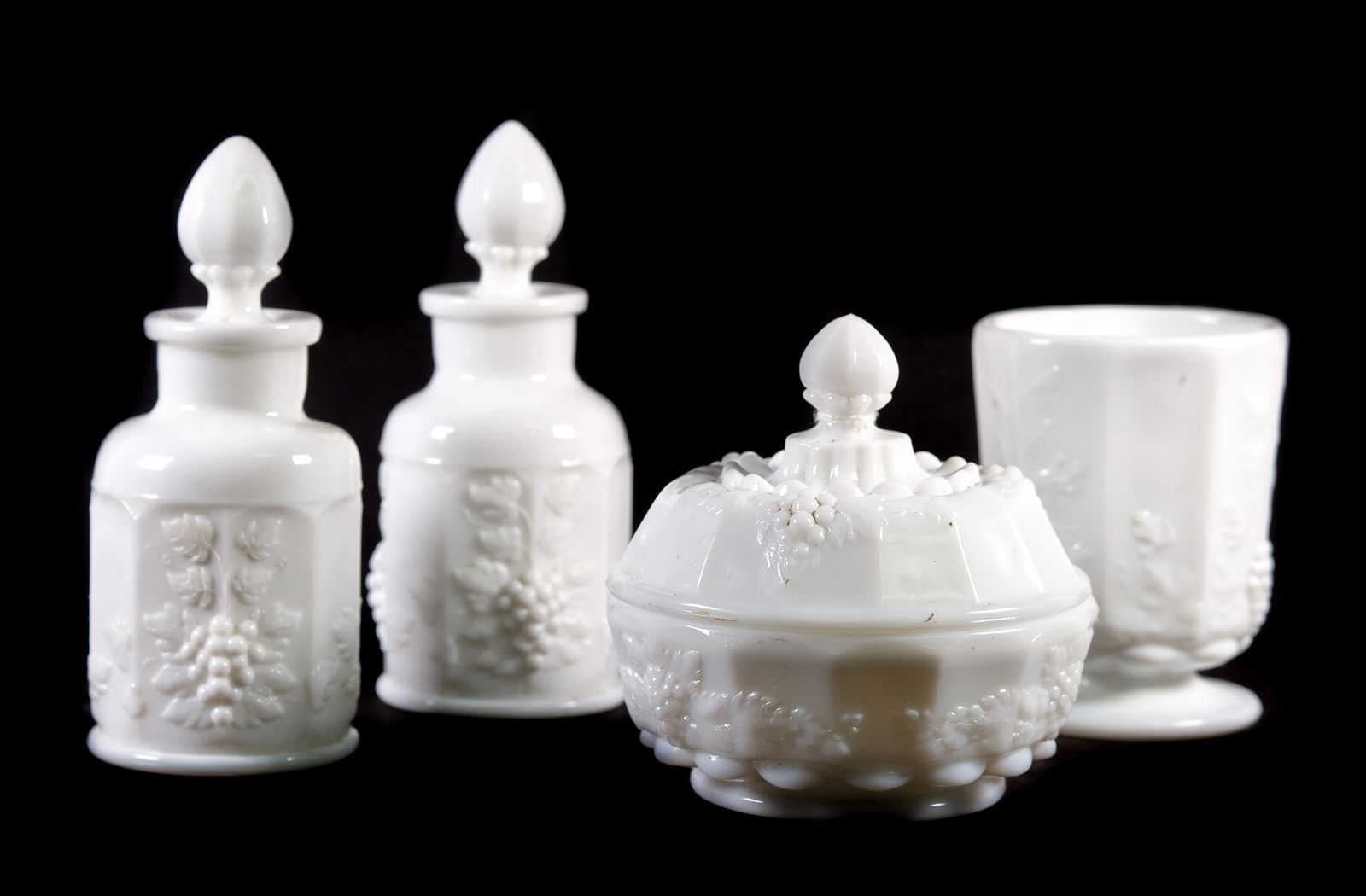 Group, Westmoreland Paneled Grape Milk Glass (1 of 20)