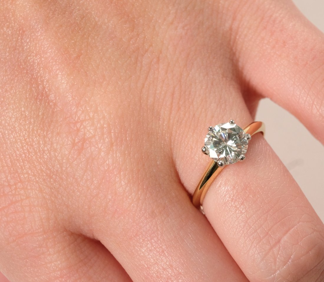 Tiffany & Co Platinum 18k YG Diamond Ring w/Box (1 of 6)