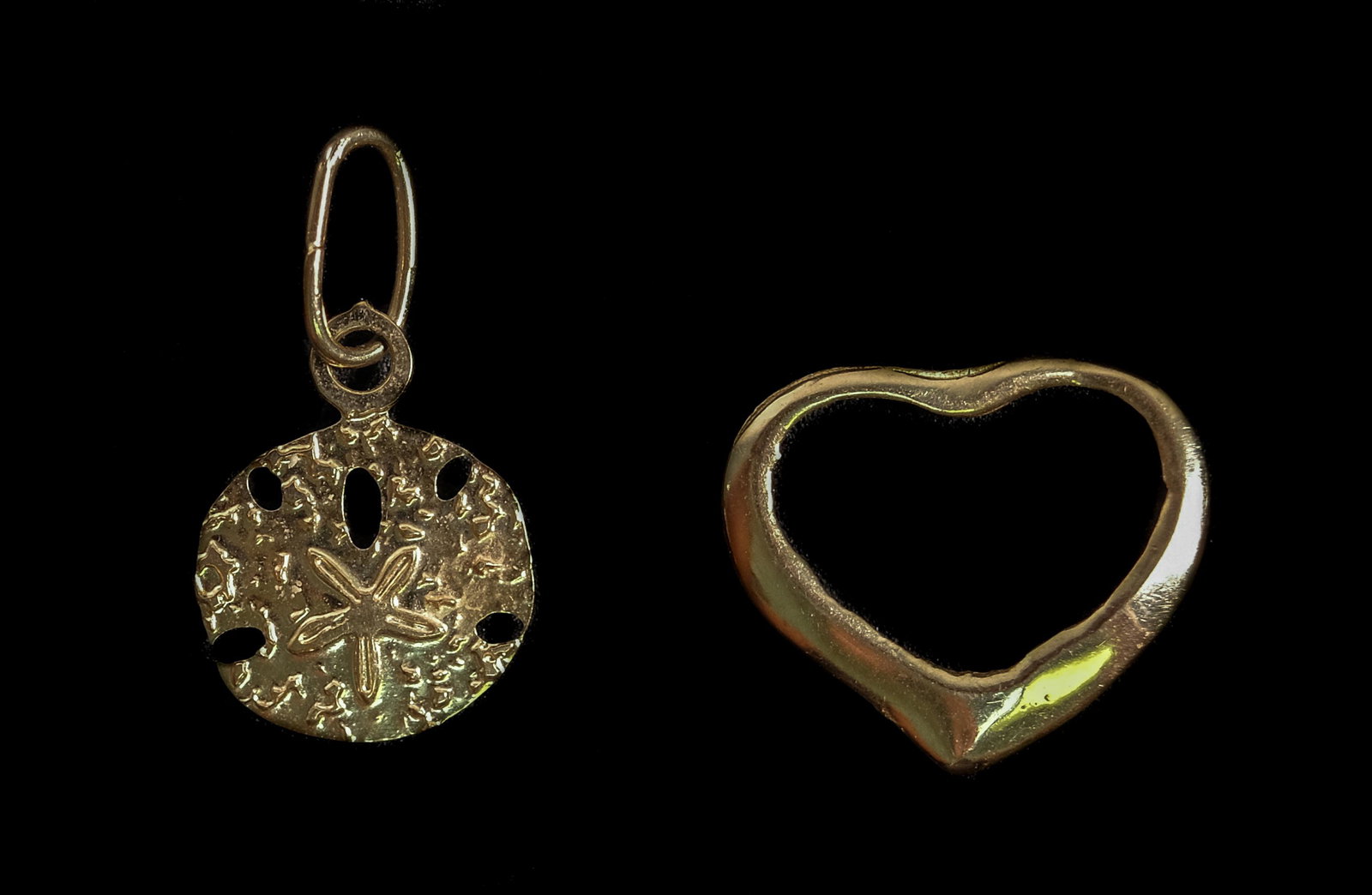 Group, Two 14K YG Pendants or Charms (1 of 4)