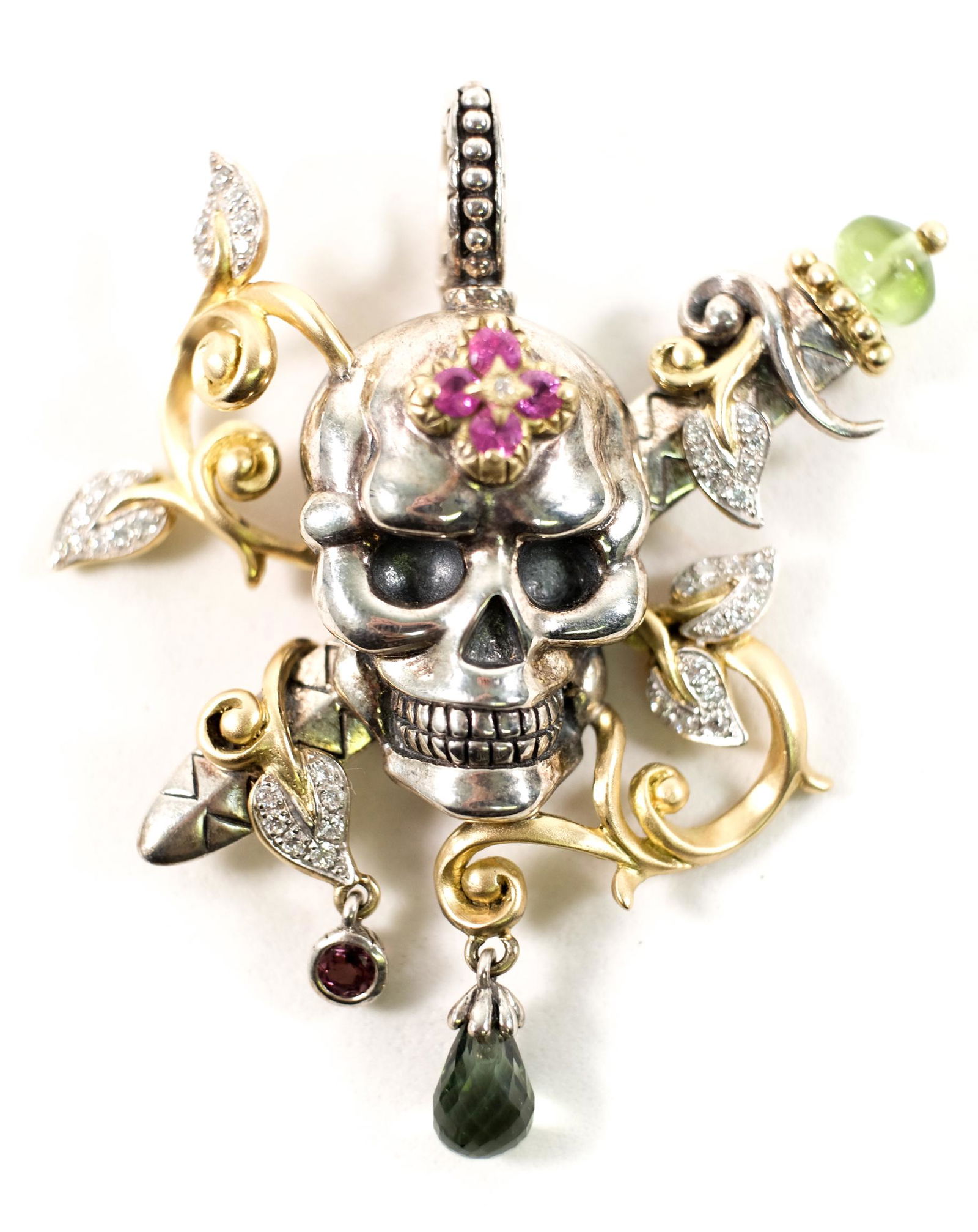 Bixby Roses Never Die Skull & Dagger Pendant (1 of 7)