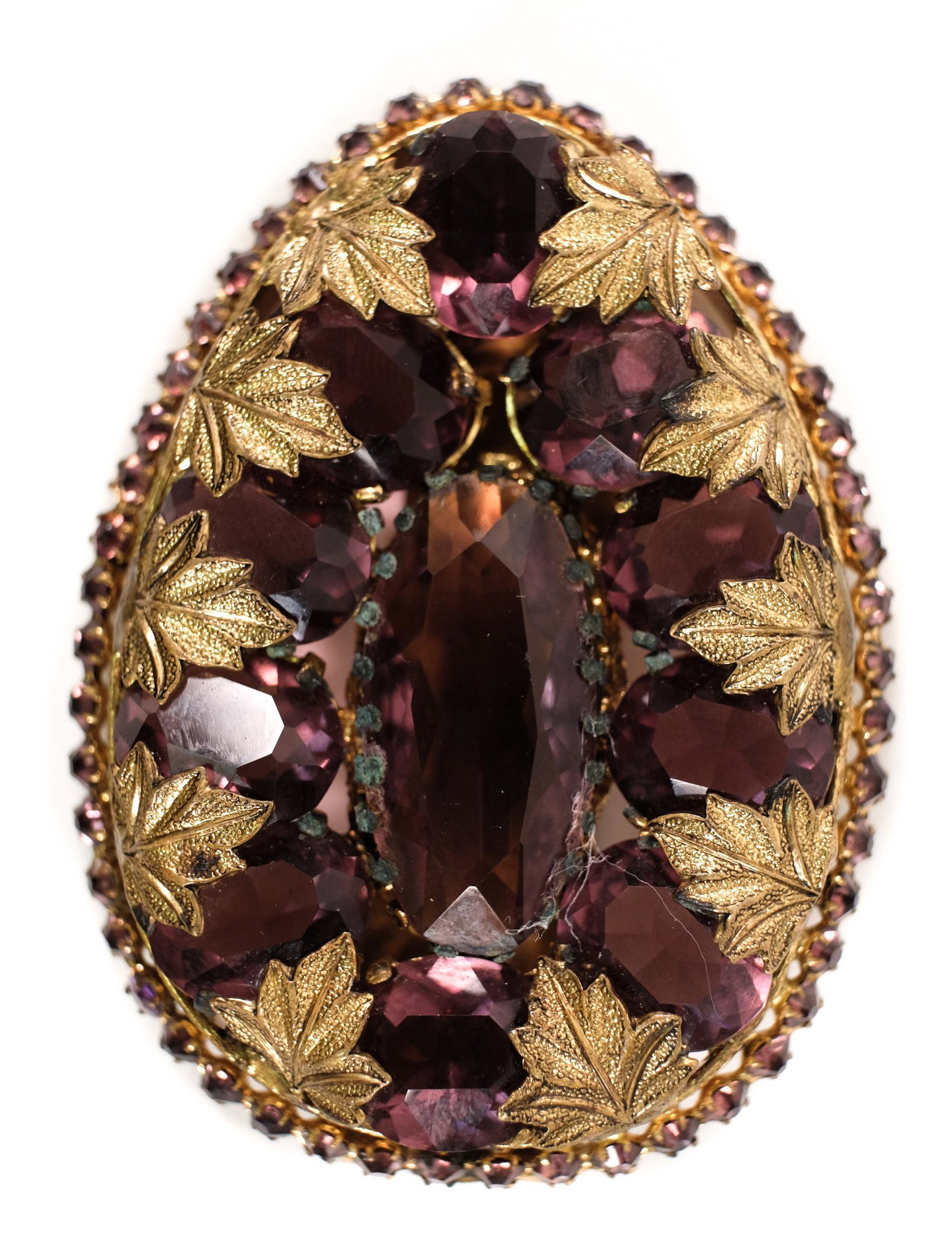 Vintage Czechoslovakia Bohemian Leaf Dress Clip (1 of 8)