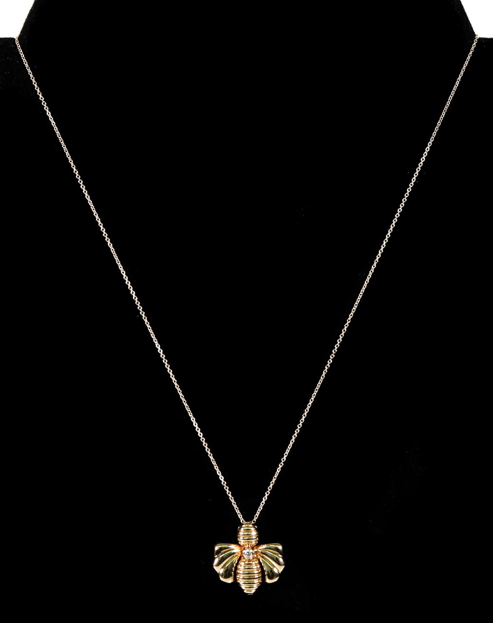Chaumet Paris 18K YG Diamond Bumble Bee Necklace (1 of 4)