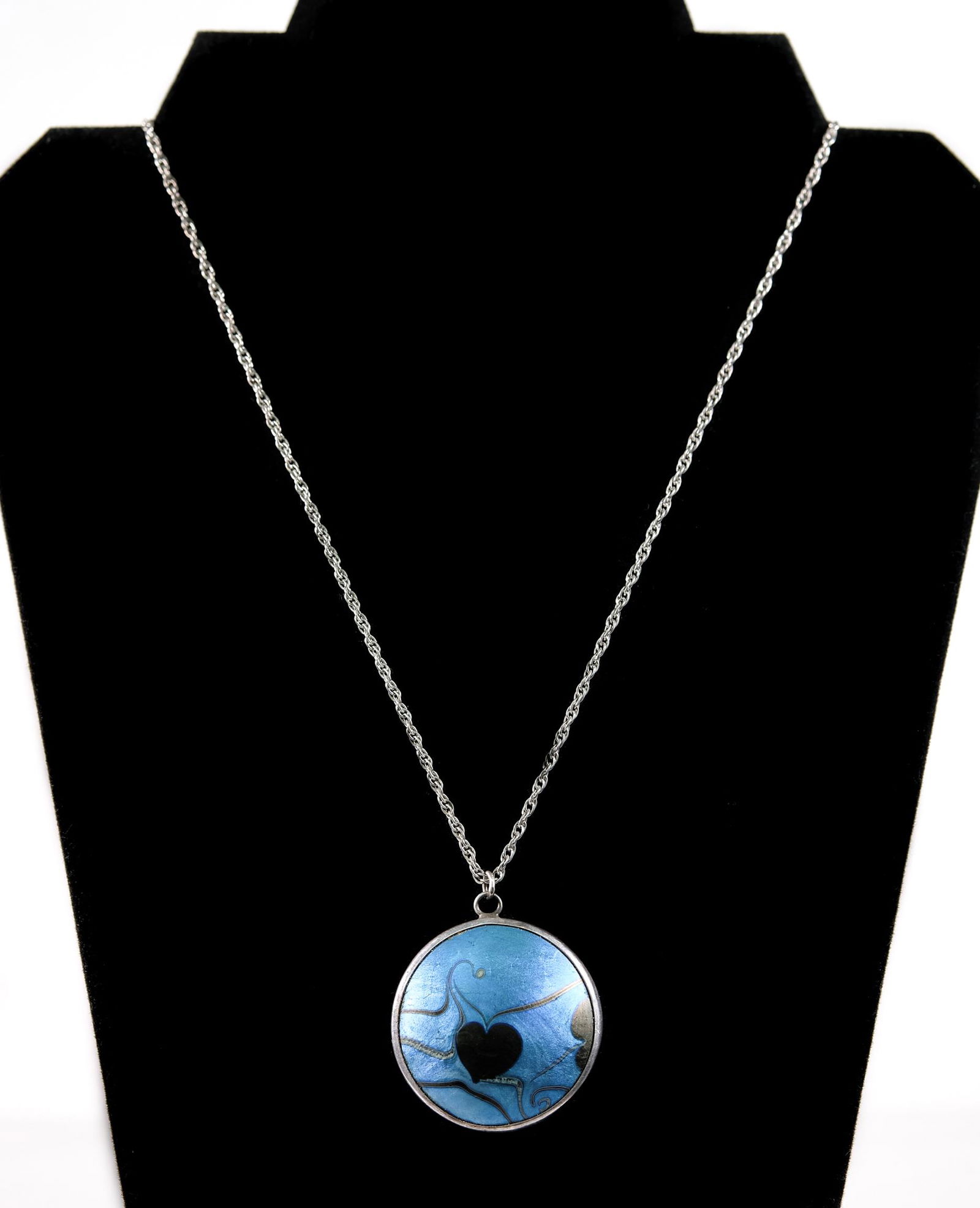 1978 Orient & Flume Signed Art Glass Pendant (1 of 6)