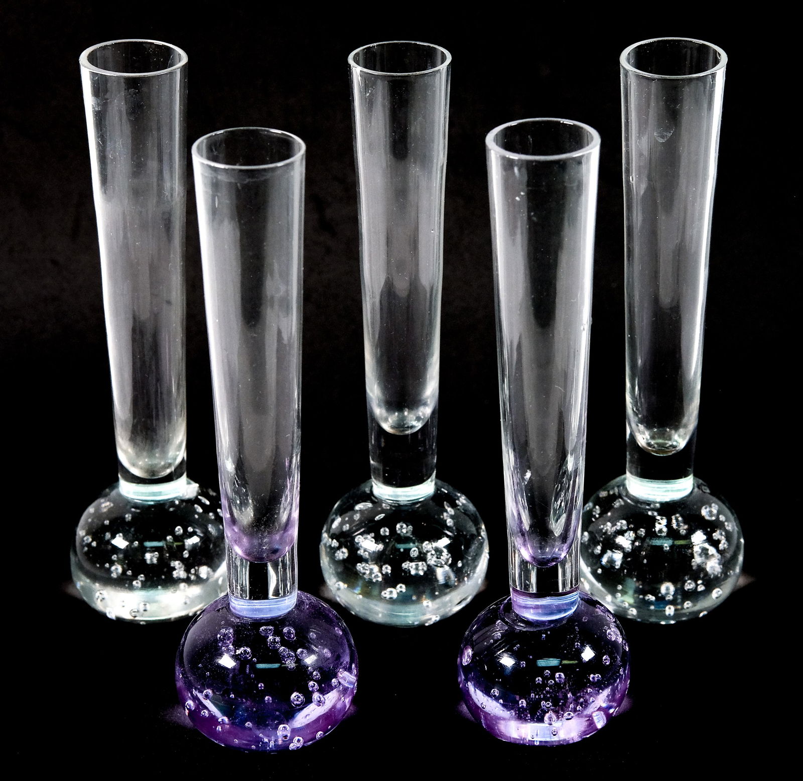 Group, Five Vintage Kosta Boda Swedish Glass Vases (1 of 5)