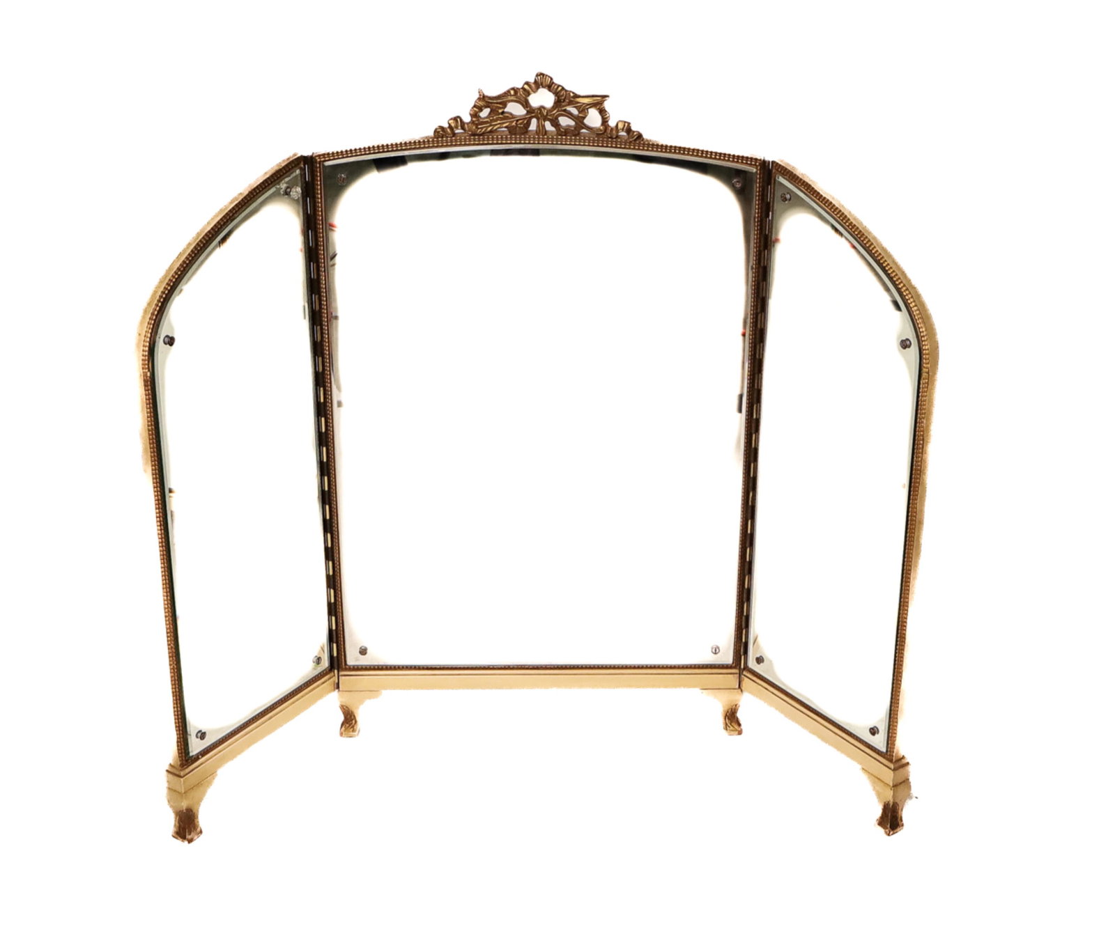 Vintage French Style Tri Fold Table Mirror (1 of 6)