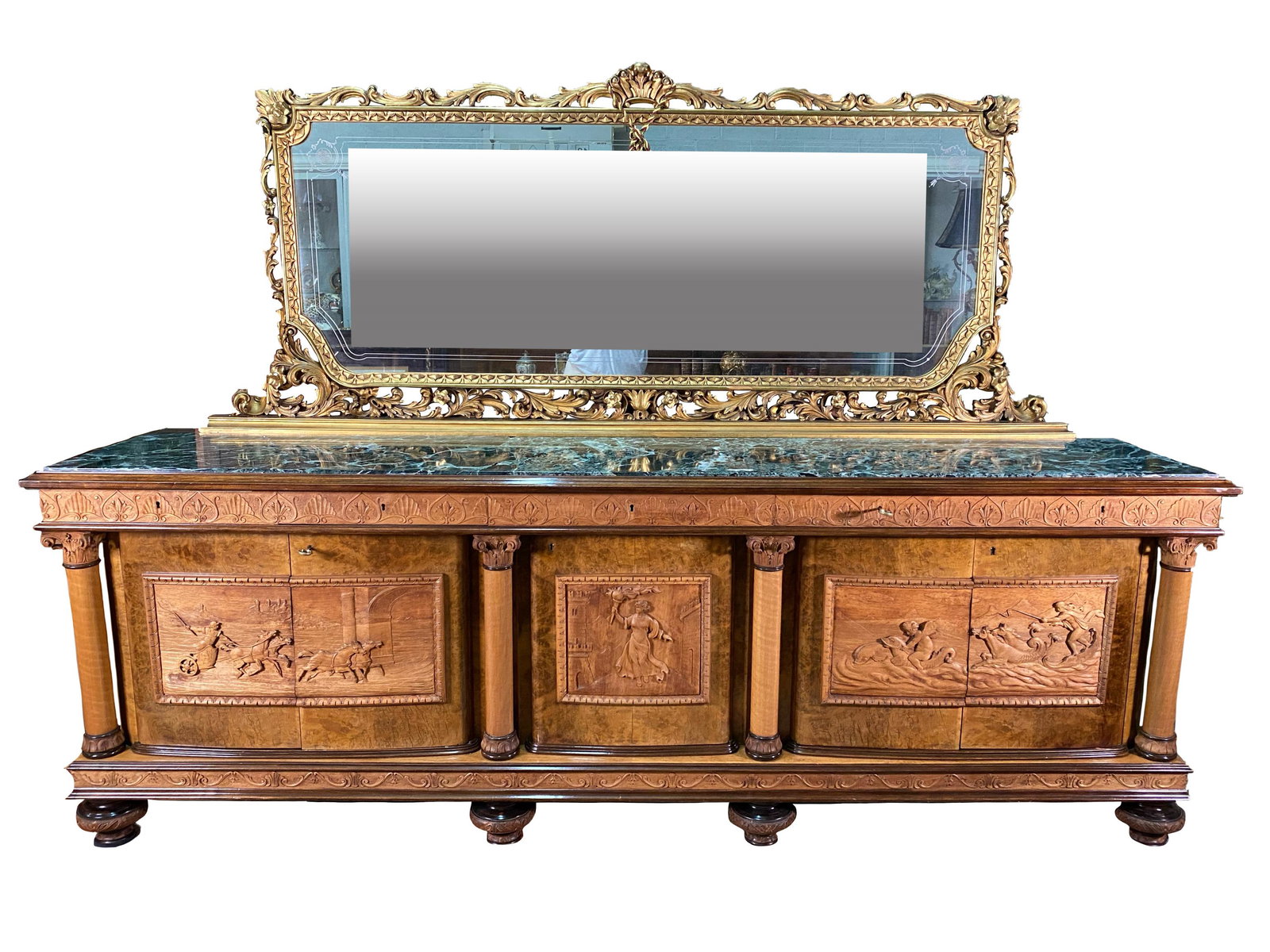 Palatial Continental Custom Mirrored Sideboard (1 of 13)