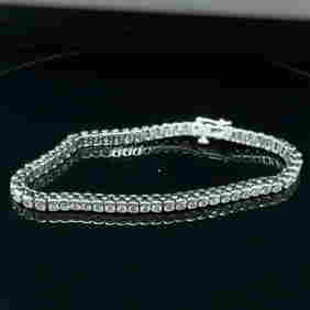 14K WG DIAMOND TENNIS BRACELET (1 of 7)