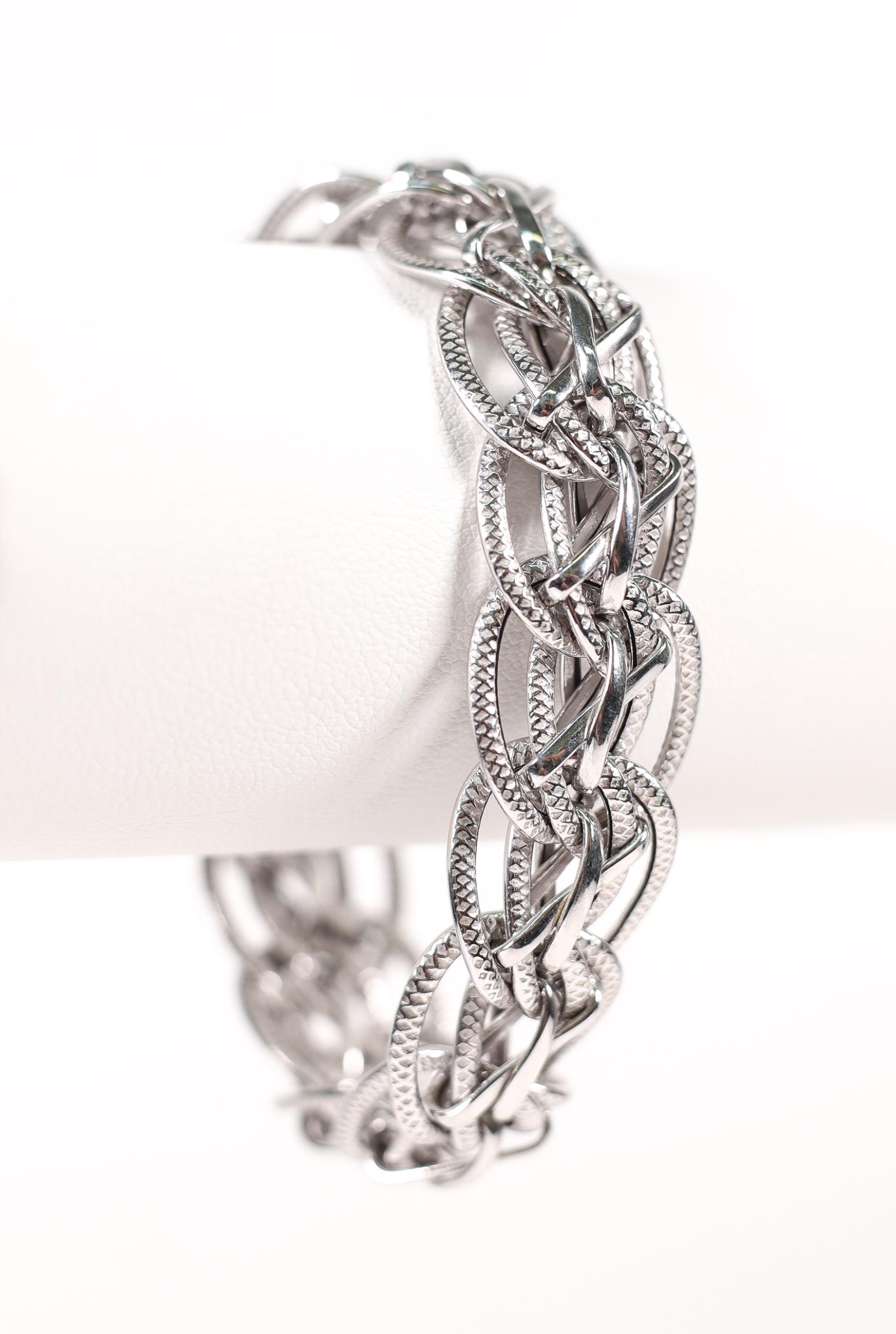 VIOR 14K WG BYZANTINE BRACELET (1 of 4)