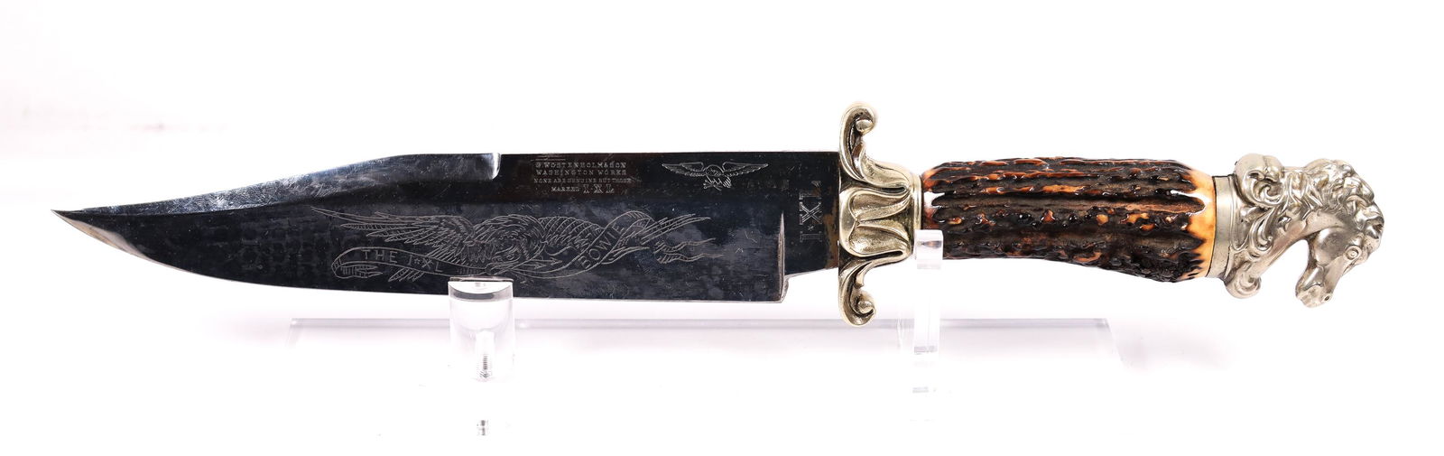 Contemporary Wostenholm Bowie Knife w Horse Head (1 of 5)