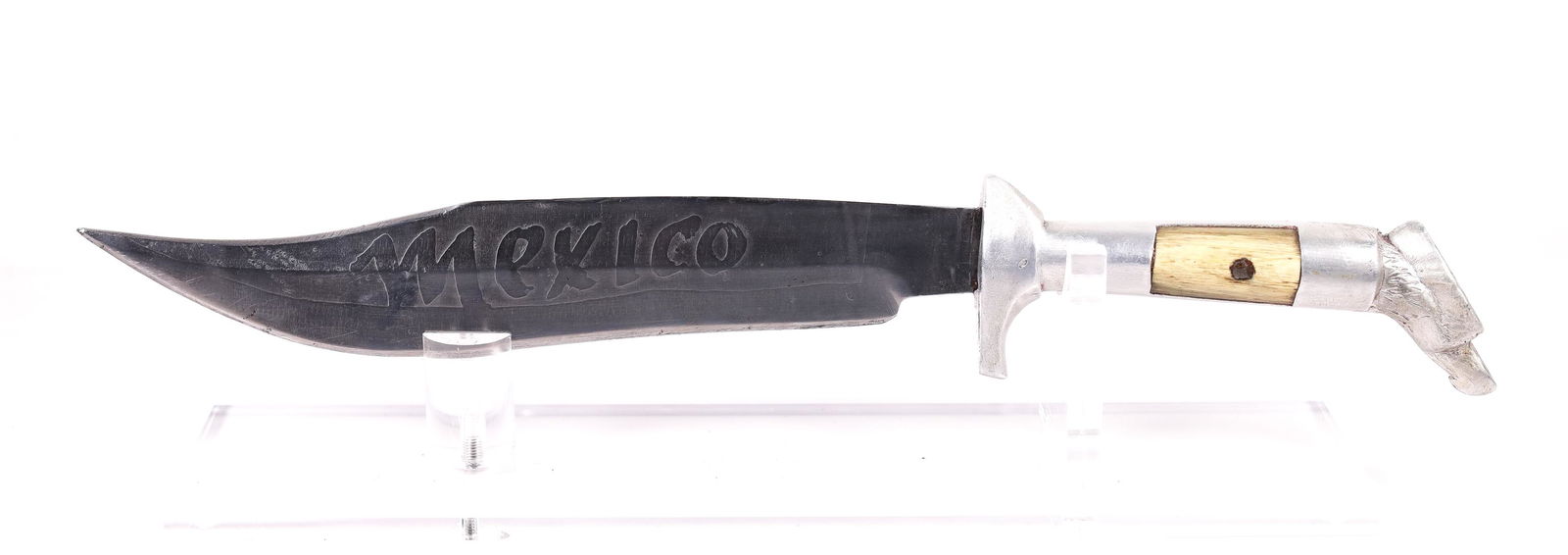Hand-Engraved Mexican Bowie Knife with Quote (1 of 4)
