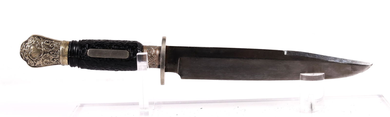 Unmarked Steel Dagger with Black Enamel Accents (1 of 3)