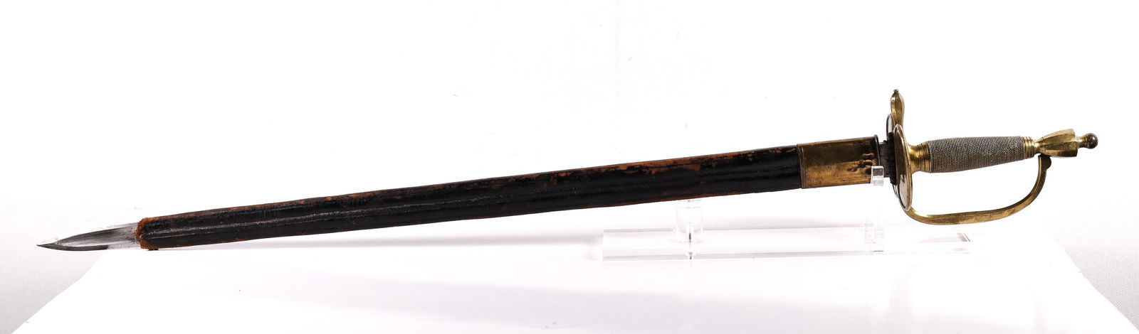 Antique Small Sword with Leather Scabbard (1 of 6)