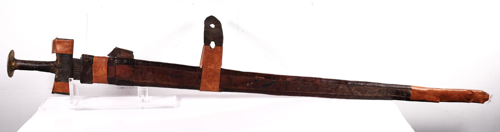 Himalayan Sword w/ Incomplete  Leather Scabbard (1 of 5)