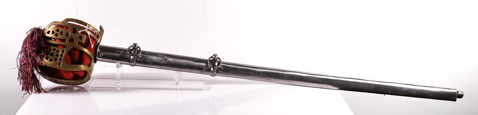 Ornate Cutlass w/Brass Cutout Hilt + Scabbard (1 of 5)