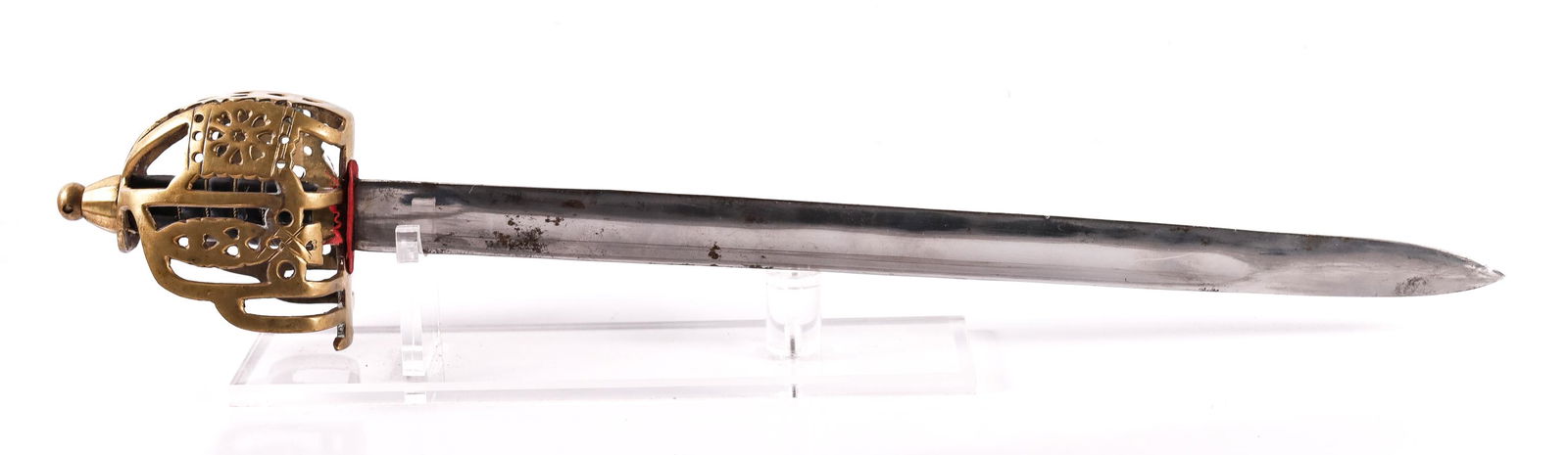 Smallsword w/Brass Cutout D Hilt and Hand Guard (1 of 4)