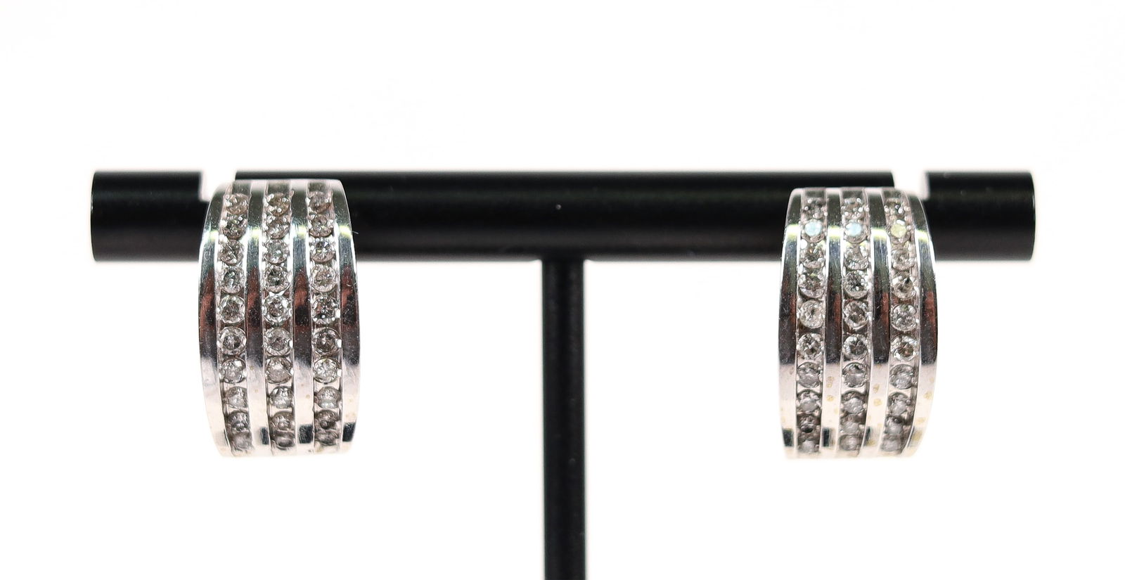 14K WG 0.3CTW DIAMOND EARRINGS (1 of 5)