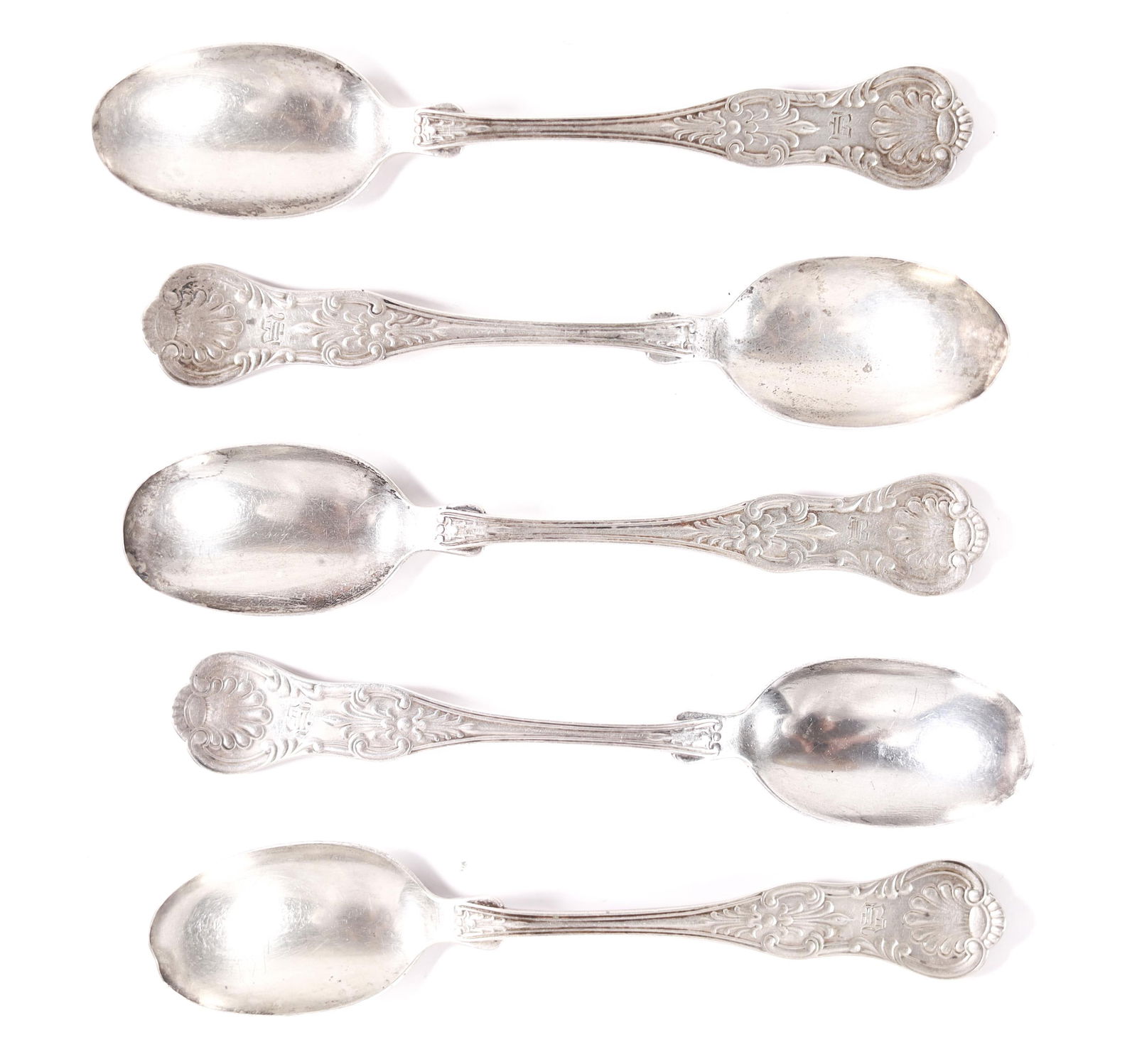Lot of 5 Monogrammed Sterling Silver Spoons (1 of 5)