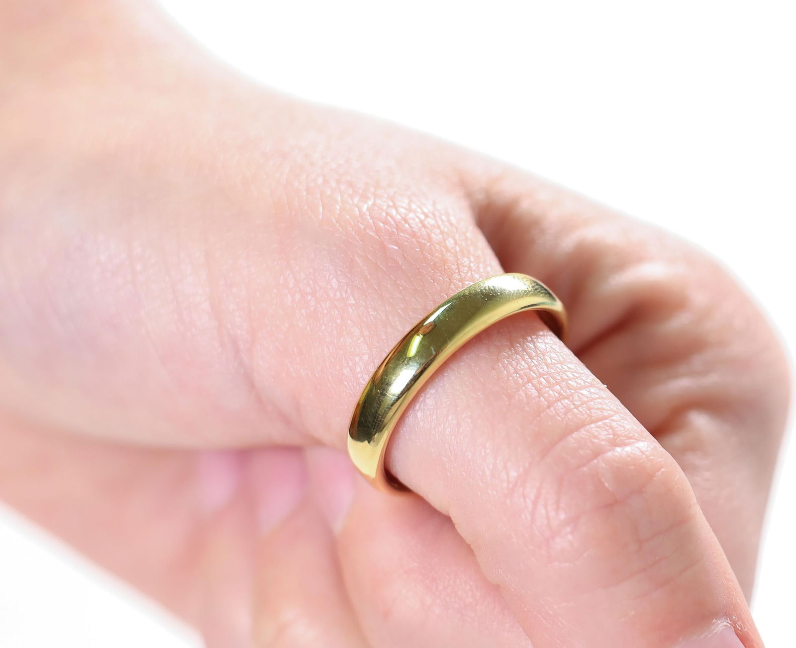 TIFFANY & CO. 18K YELLOW GOLD RING BAND, SIZE 10.5 (1 of 8)