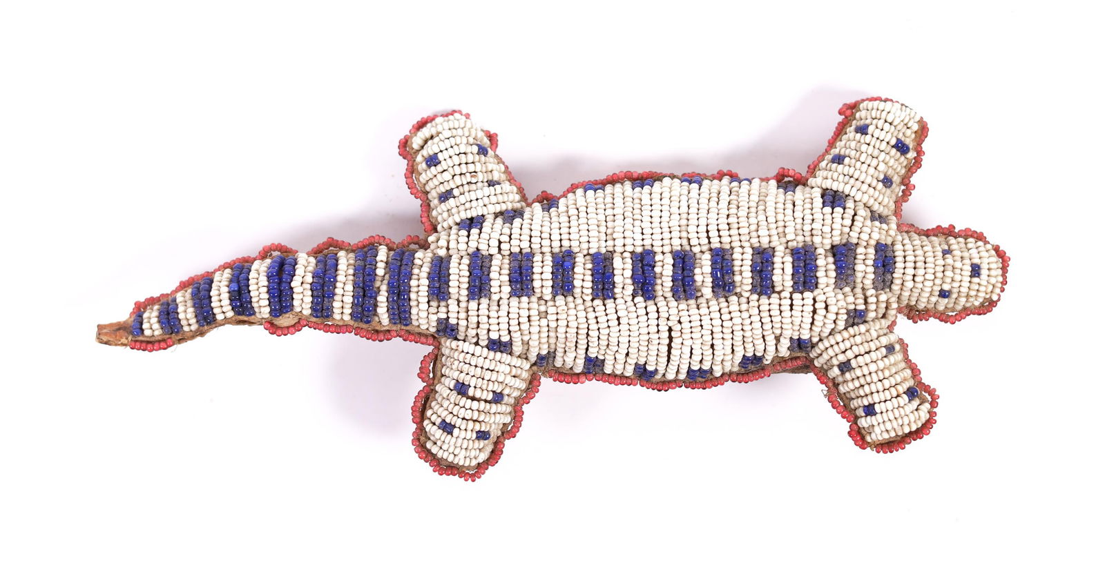 LATE 19TH C PLAINS BEADED ANIMAL FIGURE (1 of 3)