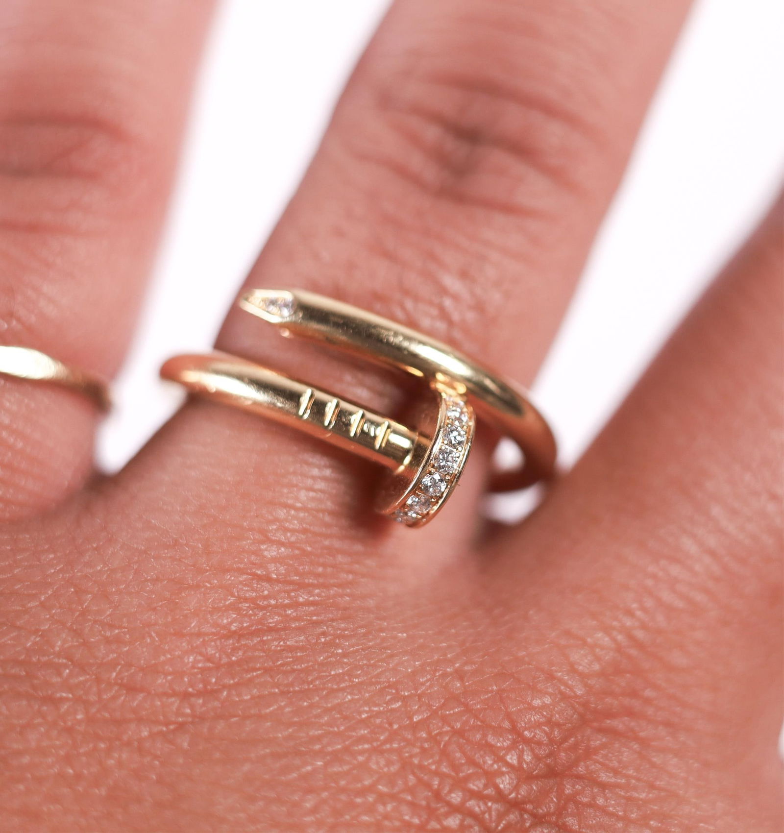 CARTIER 18K YG & DIA. JUSTE UN CLOU RING W/PAPERS (1 of 7)