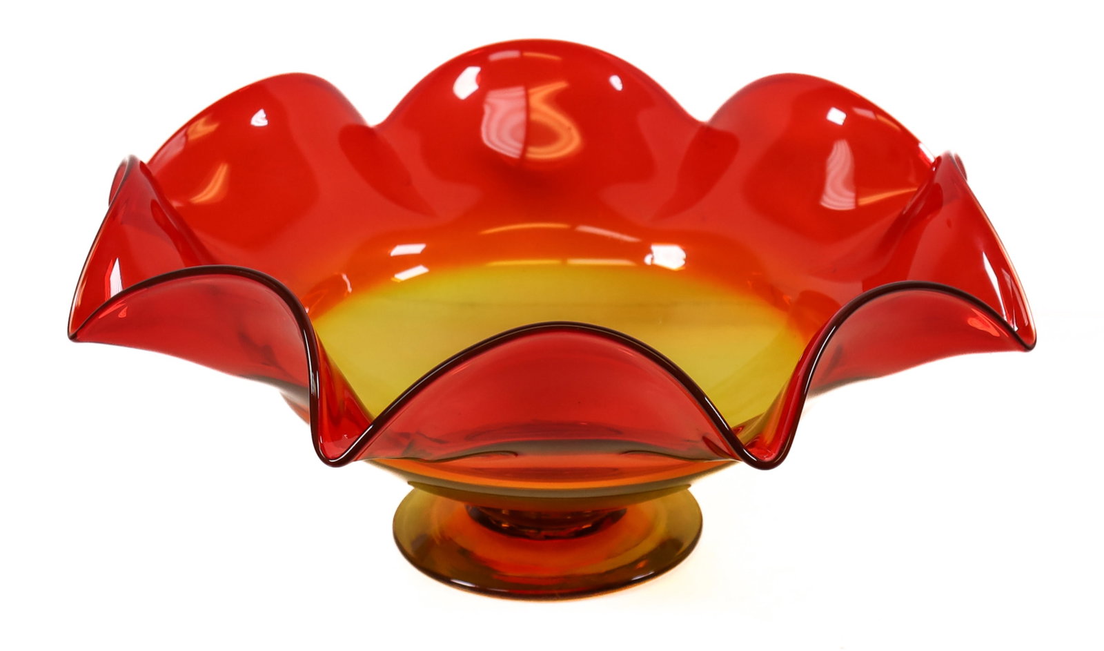 Vintage Blenko Amberina 16 inch Bowl (1 of 11)