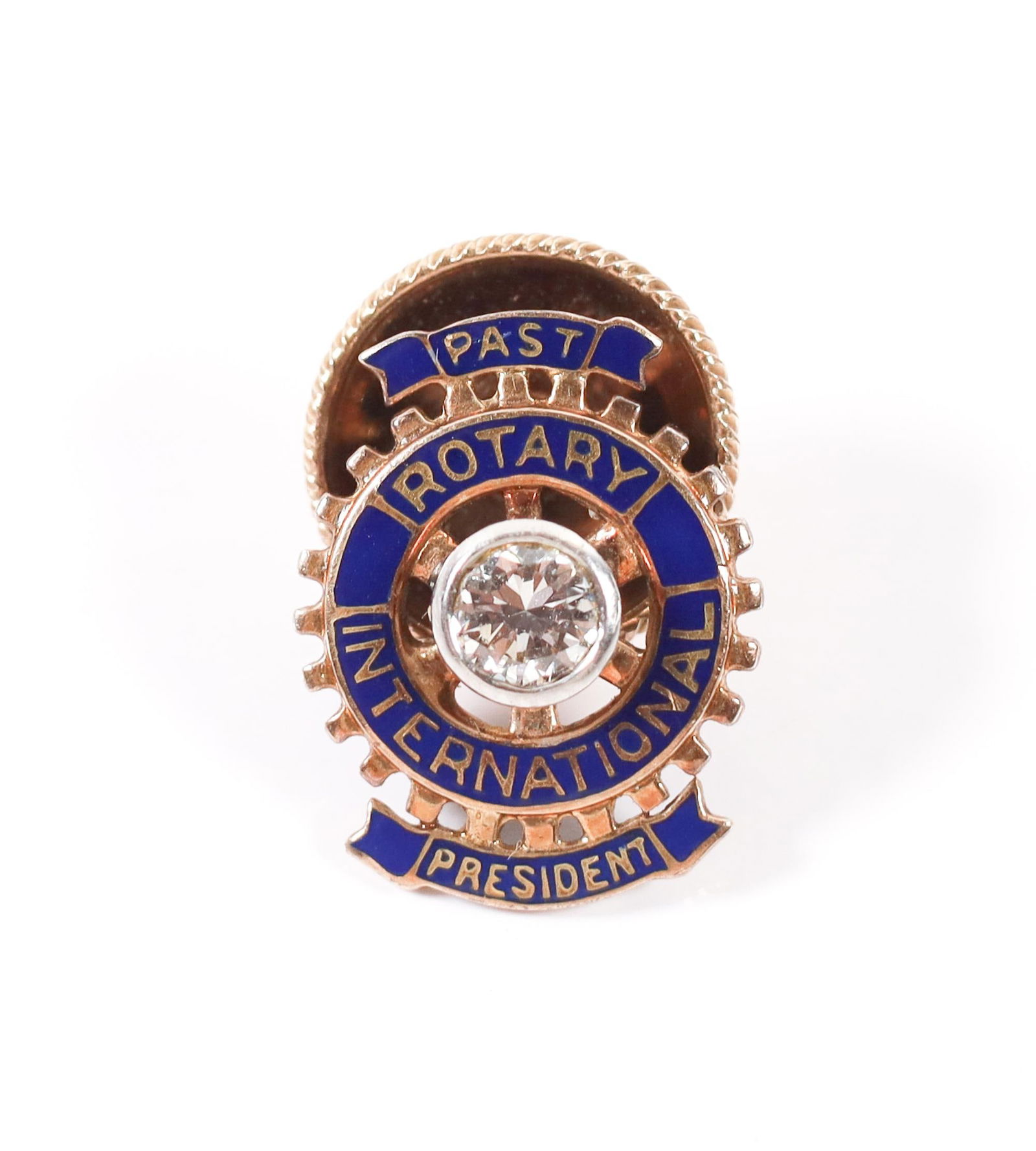 14K YG ROTARY PIN W/DIAMOND (1 of 2)
