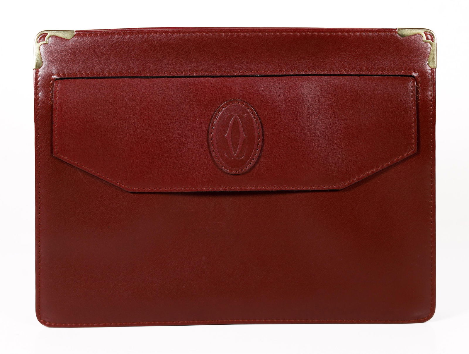 VTG. MUST DE CARTIER BORDEAUX CLUTCH (1 of 8)