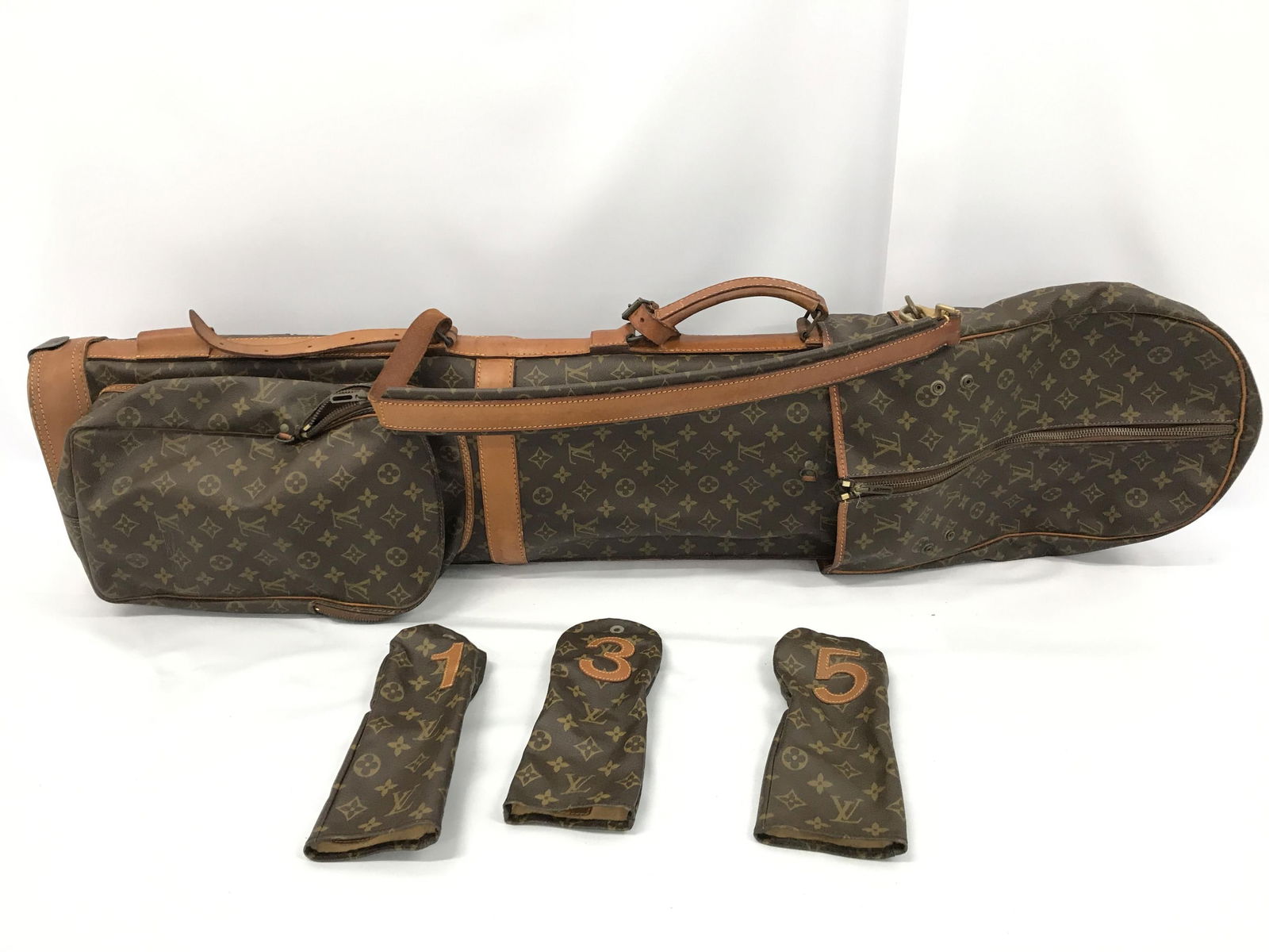RARE VTG LOUIS VUITTON GOLF BAG & HEADCOVERS (1 of 6)