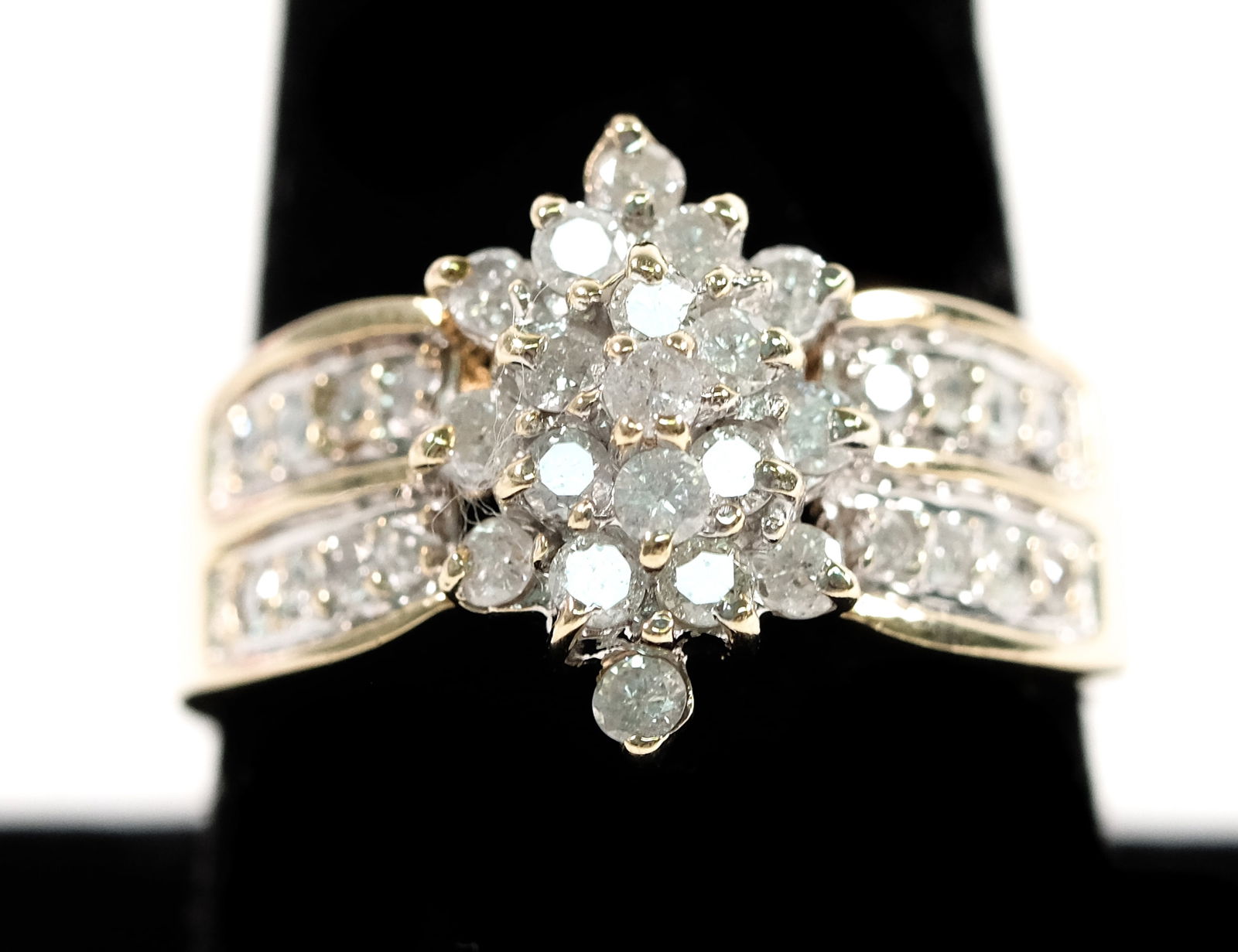 10K YG MODERNIST STYLE 1.5CTW DIAMOND RING, 10.5 (1 of 7)