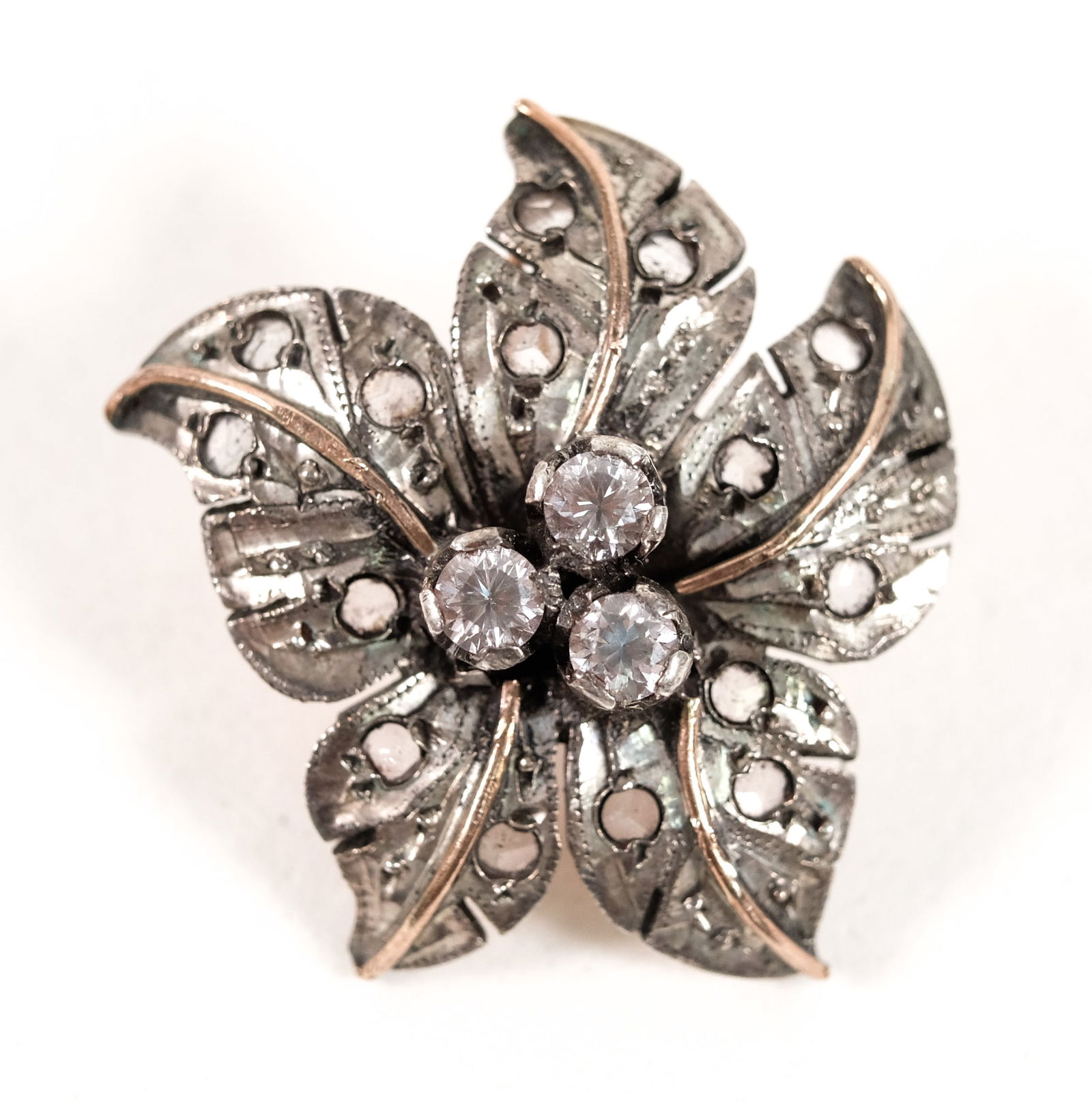 VINTAGE 10K BICOLOR BUCCELLATI FLOWER PIN (1 of 6)