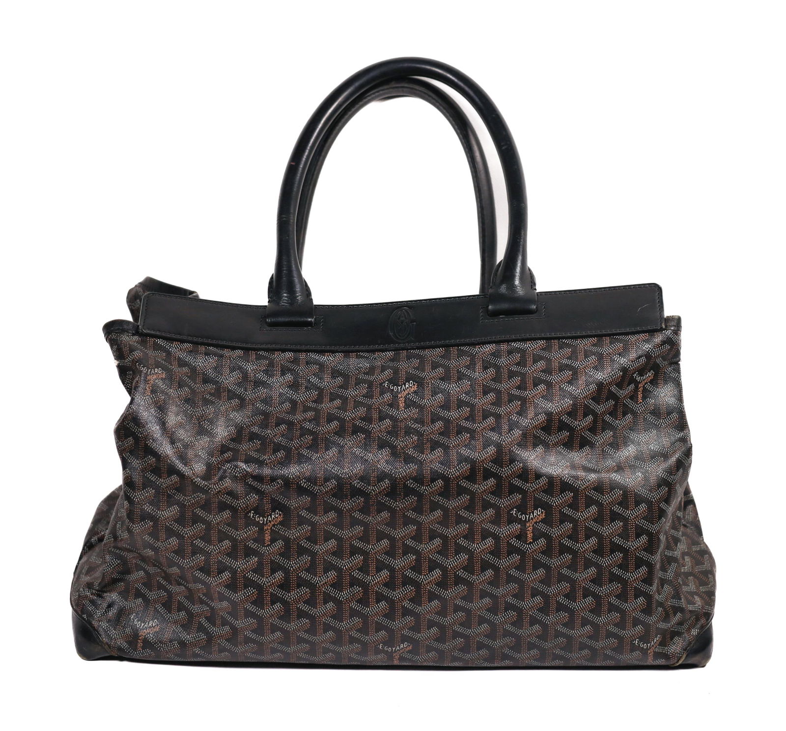 GOYARDINE BELLECHASSE CHEVRON GM TOTE BLACK (1 of 6)