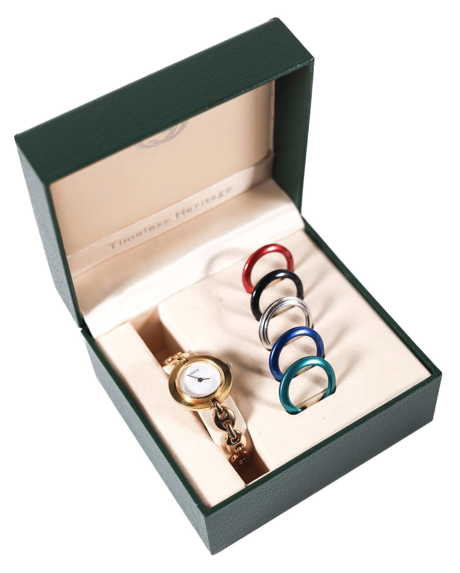 GUCCI TIMELESS HERITAGE QUARTZ WOMEN'S WATCH, 25MM (1 of 7)