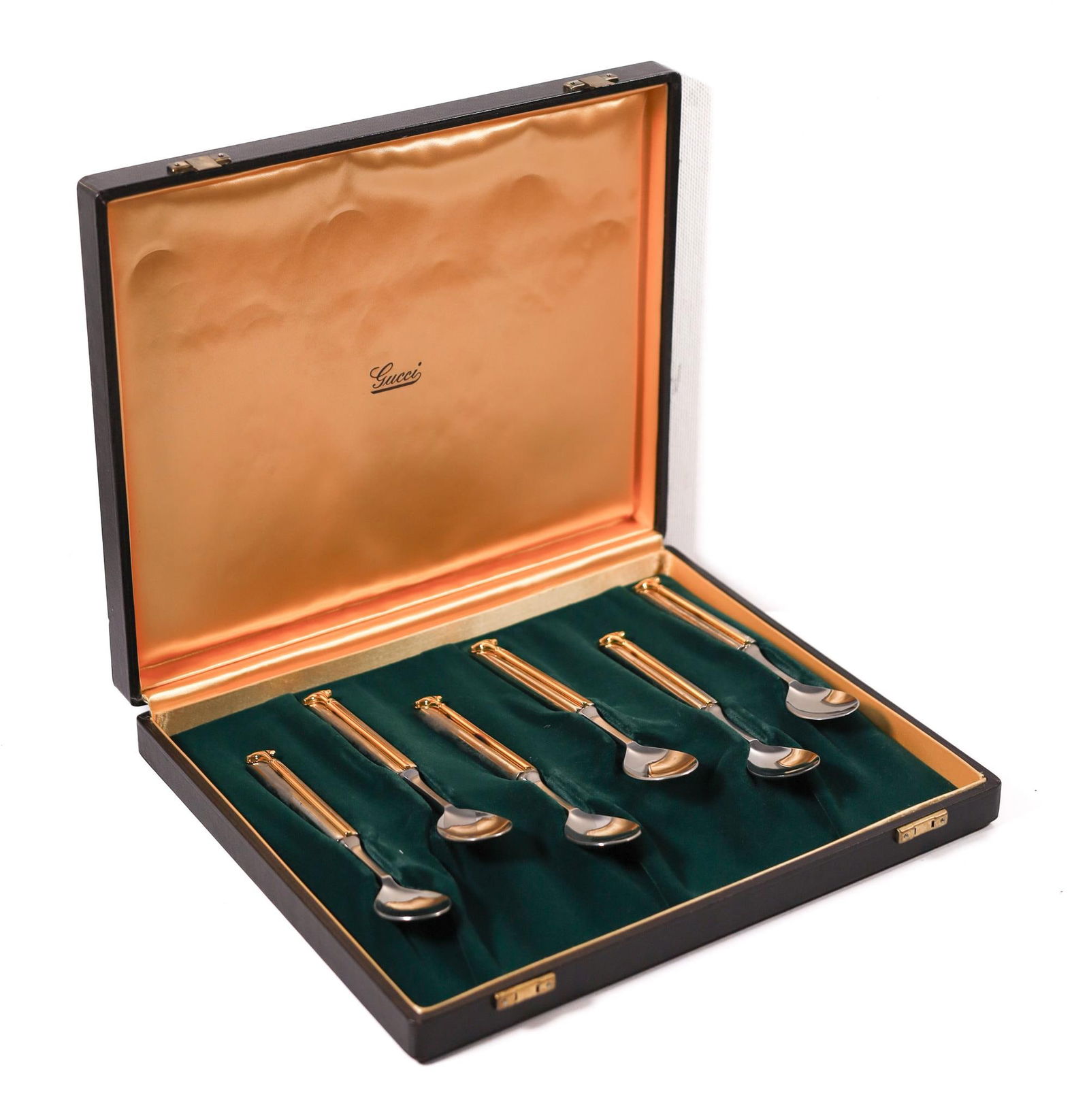 LOT OF 6 GUCCI DEMITASSE SPOONS W BOX (1 of 6)