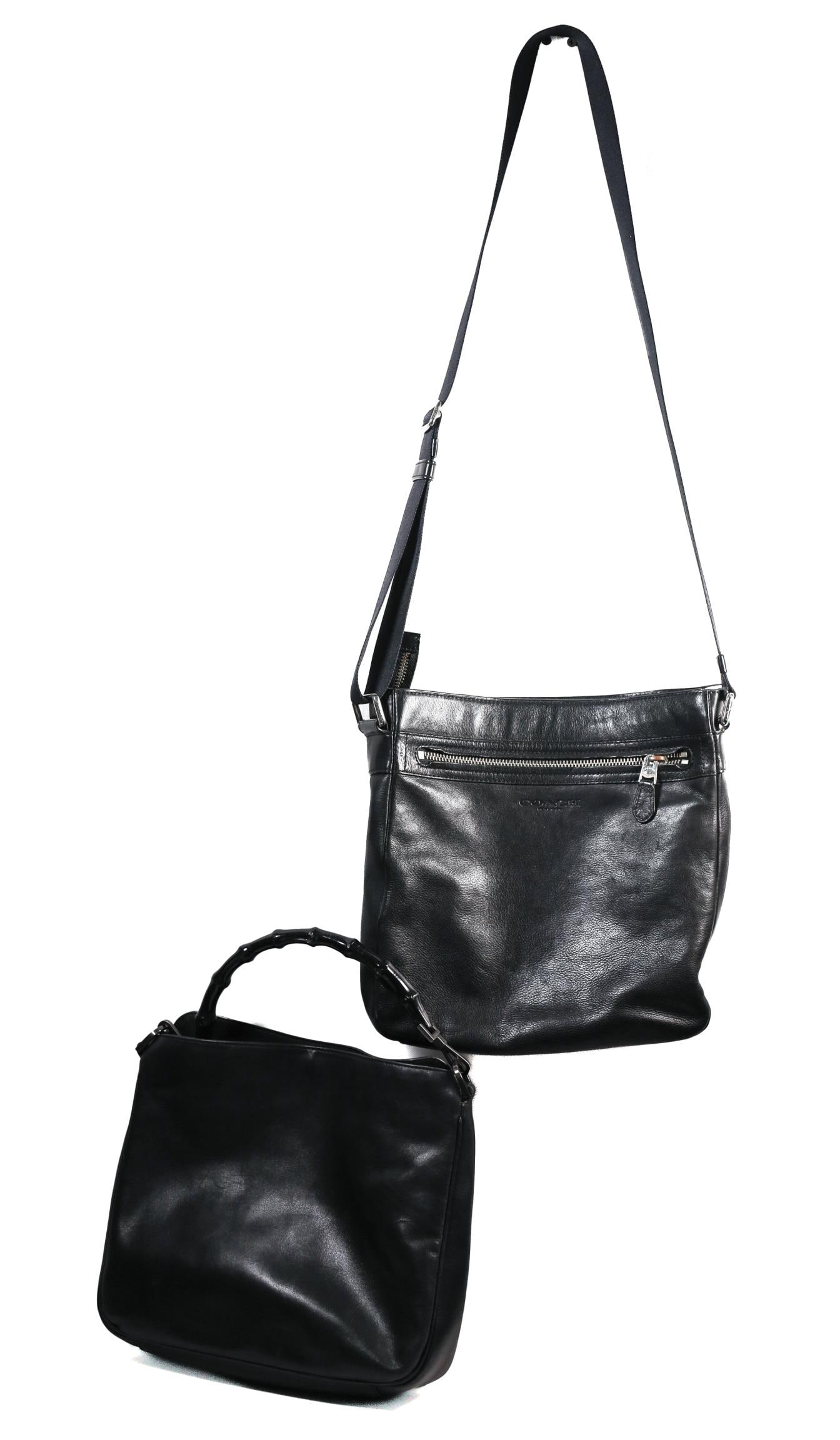 LOT OF 2 GUCCI BAMBOO/COACH LEATHER BAG (1 of 10)