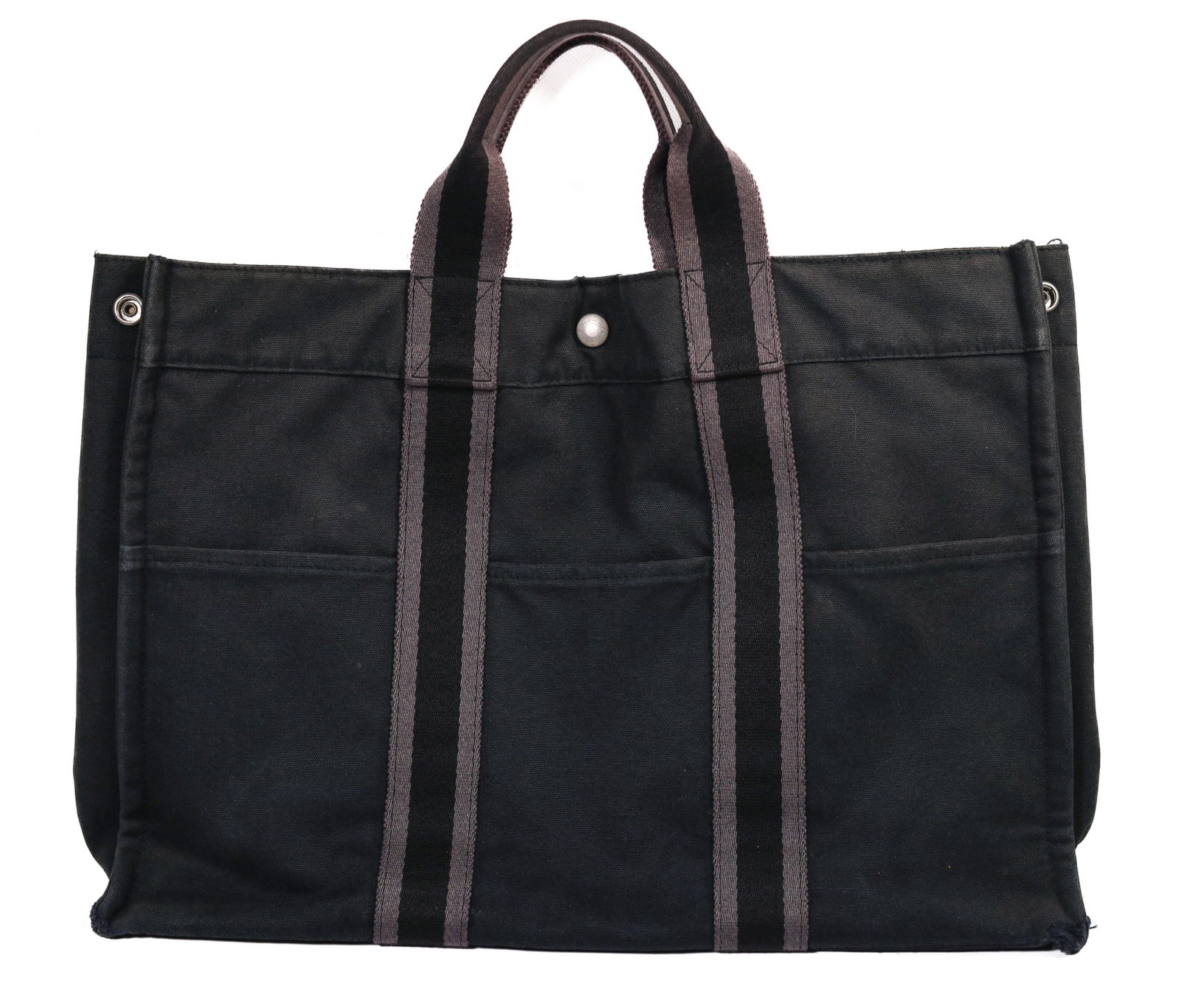 HERMES BLACK TOILE OFFICIER FOURRE-TOUT MM BAG (1 of 3)