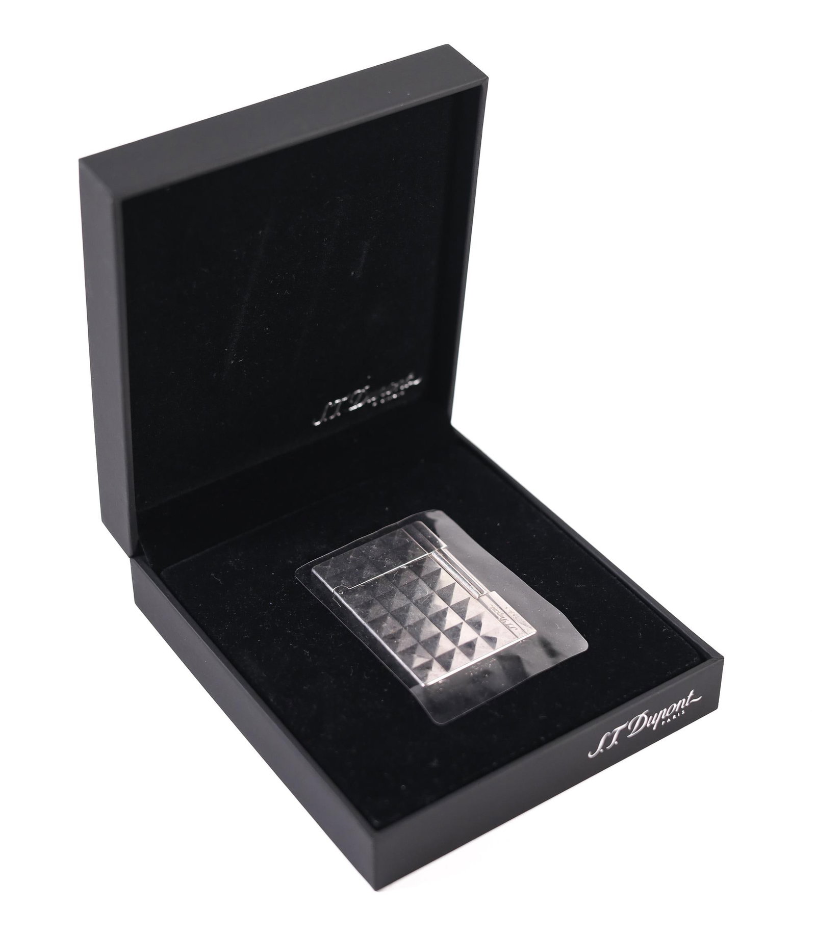ST DUPONT GASTBY DIAMOND HEAD SILVER LIGHTER W/BOX (1 of 7)
