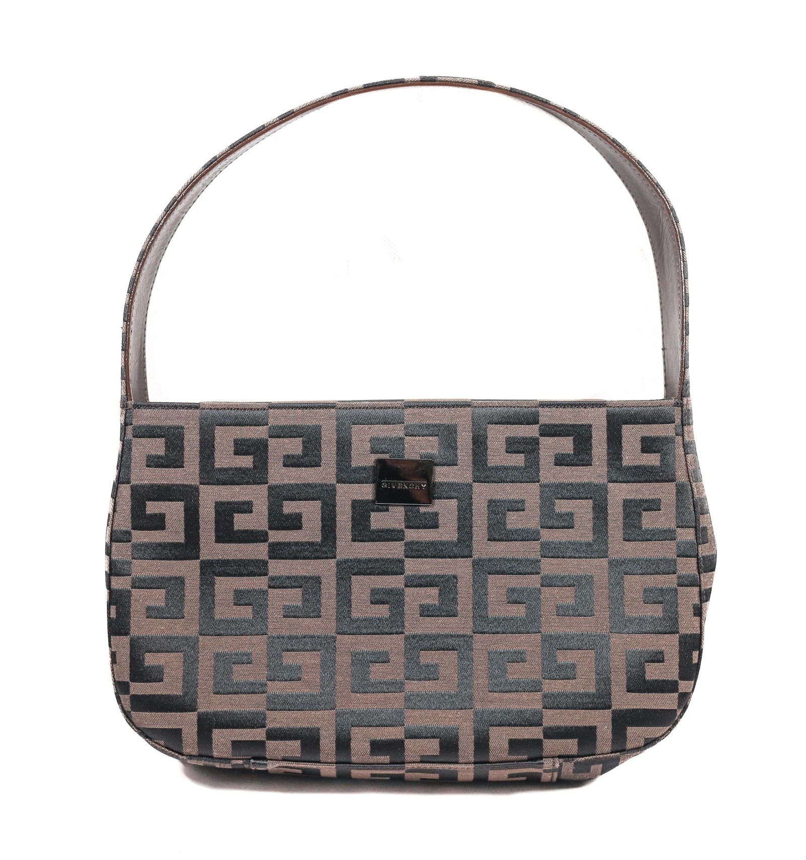 VTG GIVENCHY MONOGRAM HANDBAG, 10IN. (1 of 5)