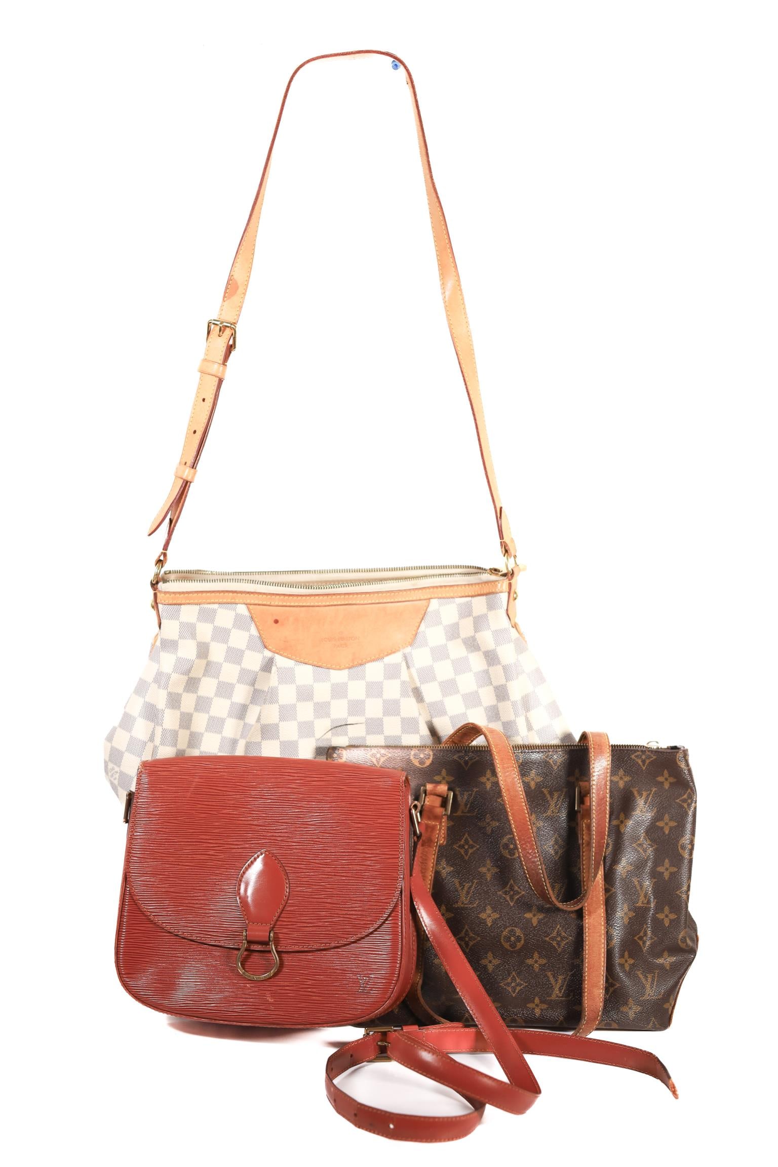 LOT OF 3 LOUIS VUITTON DAMIER/MONOGRAM/EPI BAGS (1 of 12)