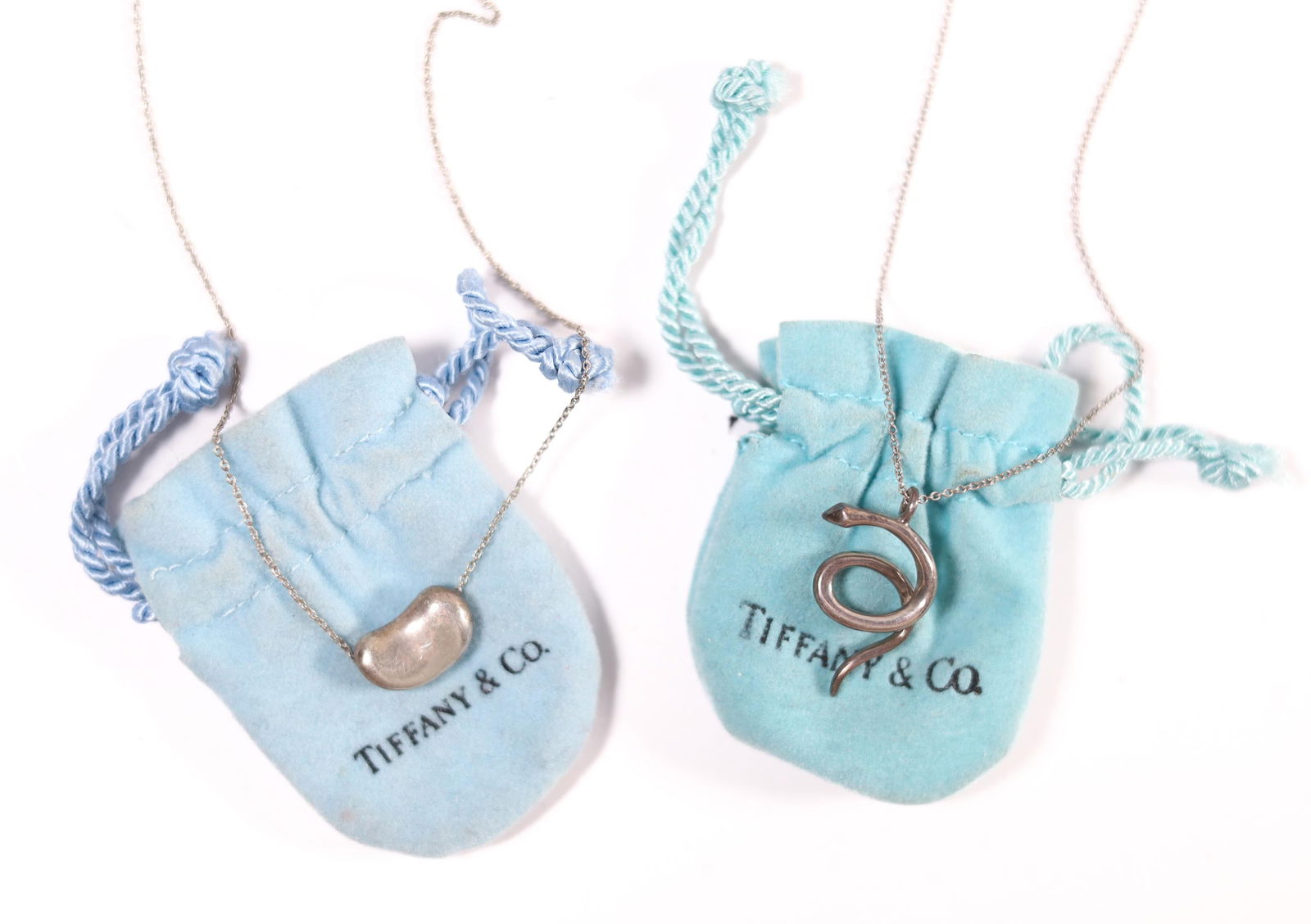 TIFFANY & CO. SET OF 2 VTG. STERLING NECKLACES (1 of 9)