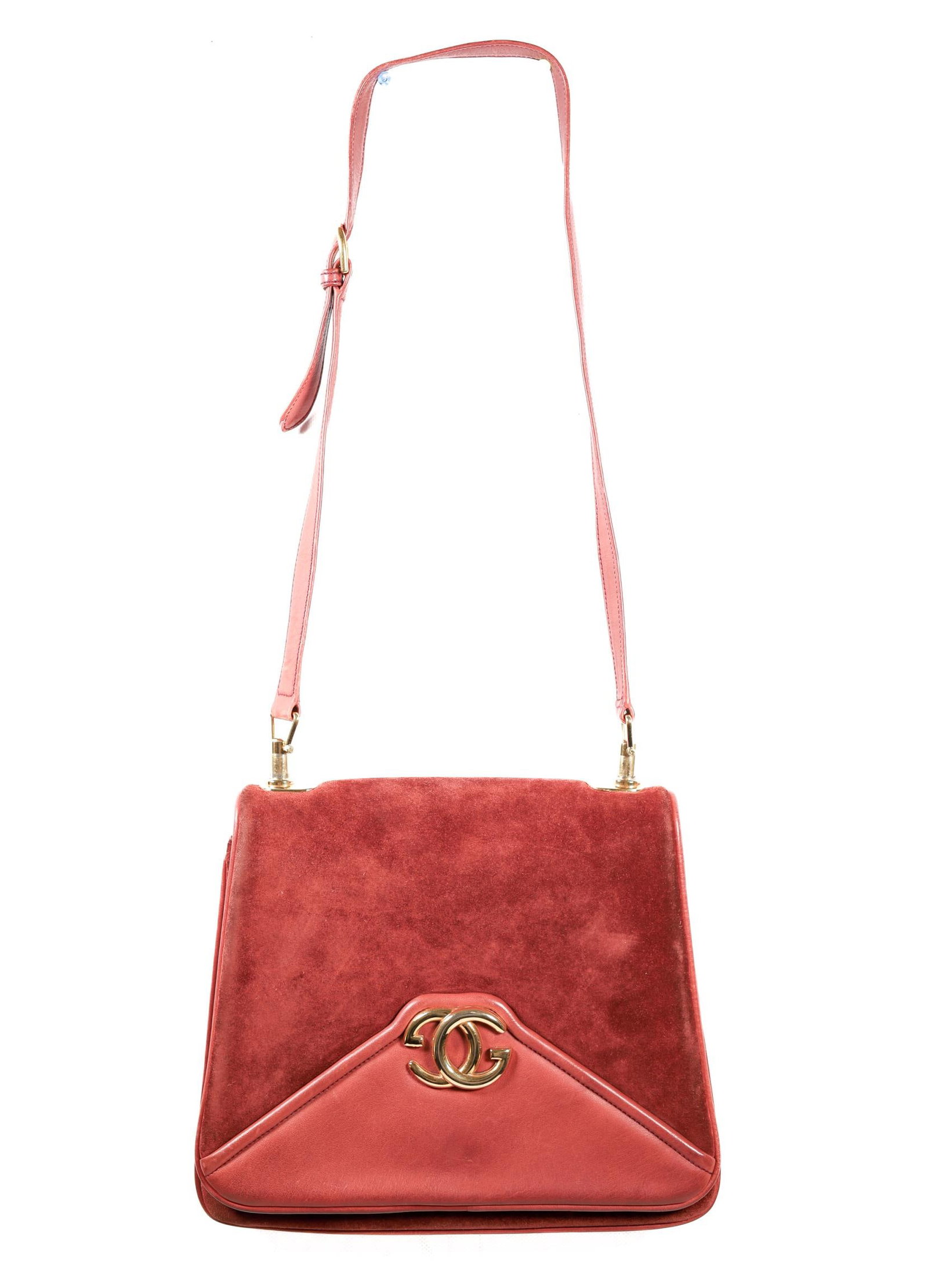 GUCCI SUEDE SHOULDER BAG, 10.25 IN. (1 of 5)