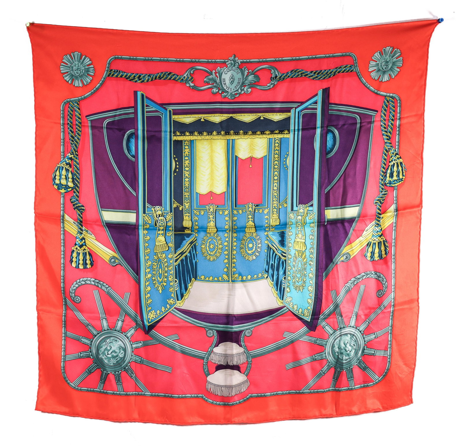 HERMES CARRE 70 CARRIAGE SILK SCARF (1 of 5)
