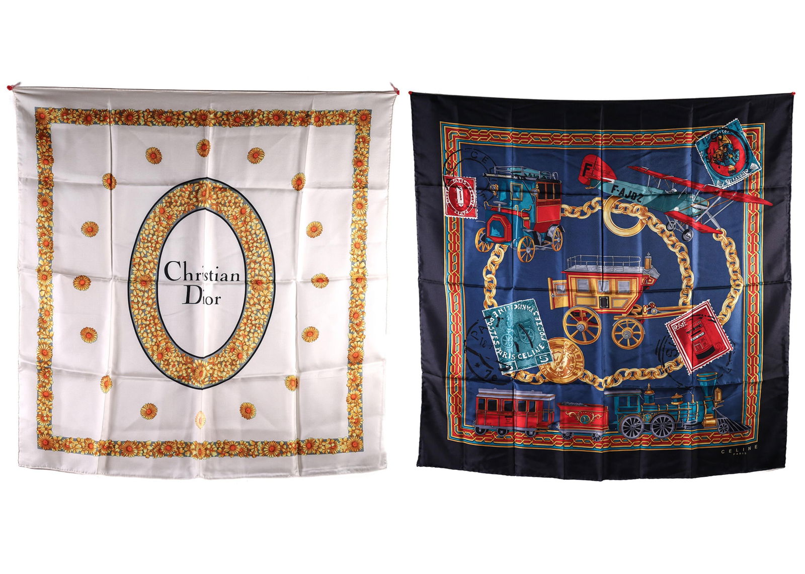 LOT OF 2 DIOR/CELINE SCARVES (1 of 8)