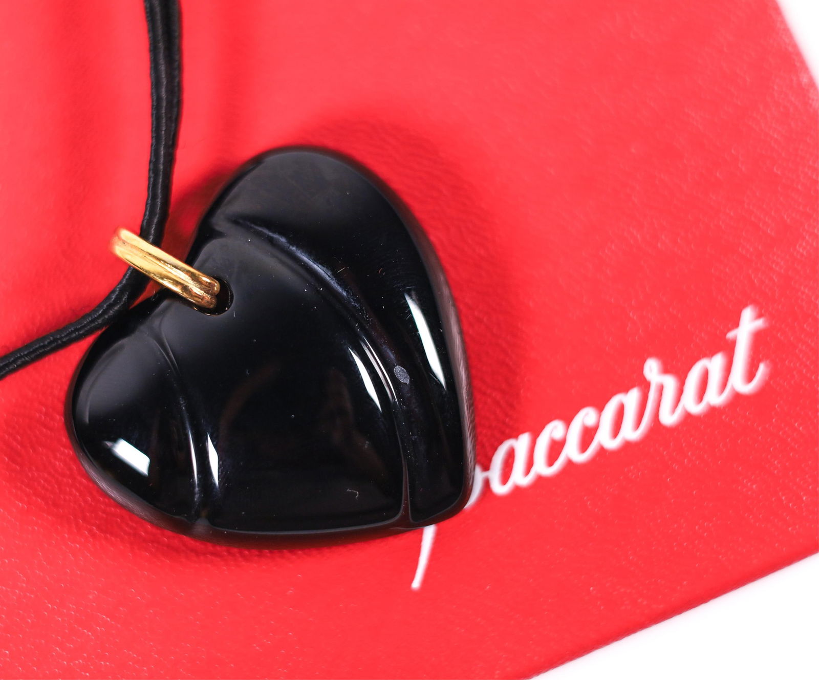 BACCARAT OBSIDIAN CRYSTAL NECKLACE W/BOX (1 of 5)