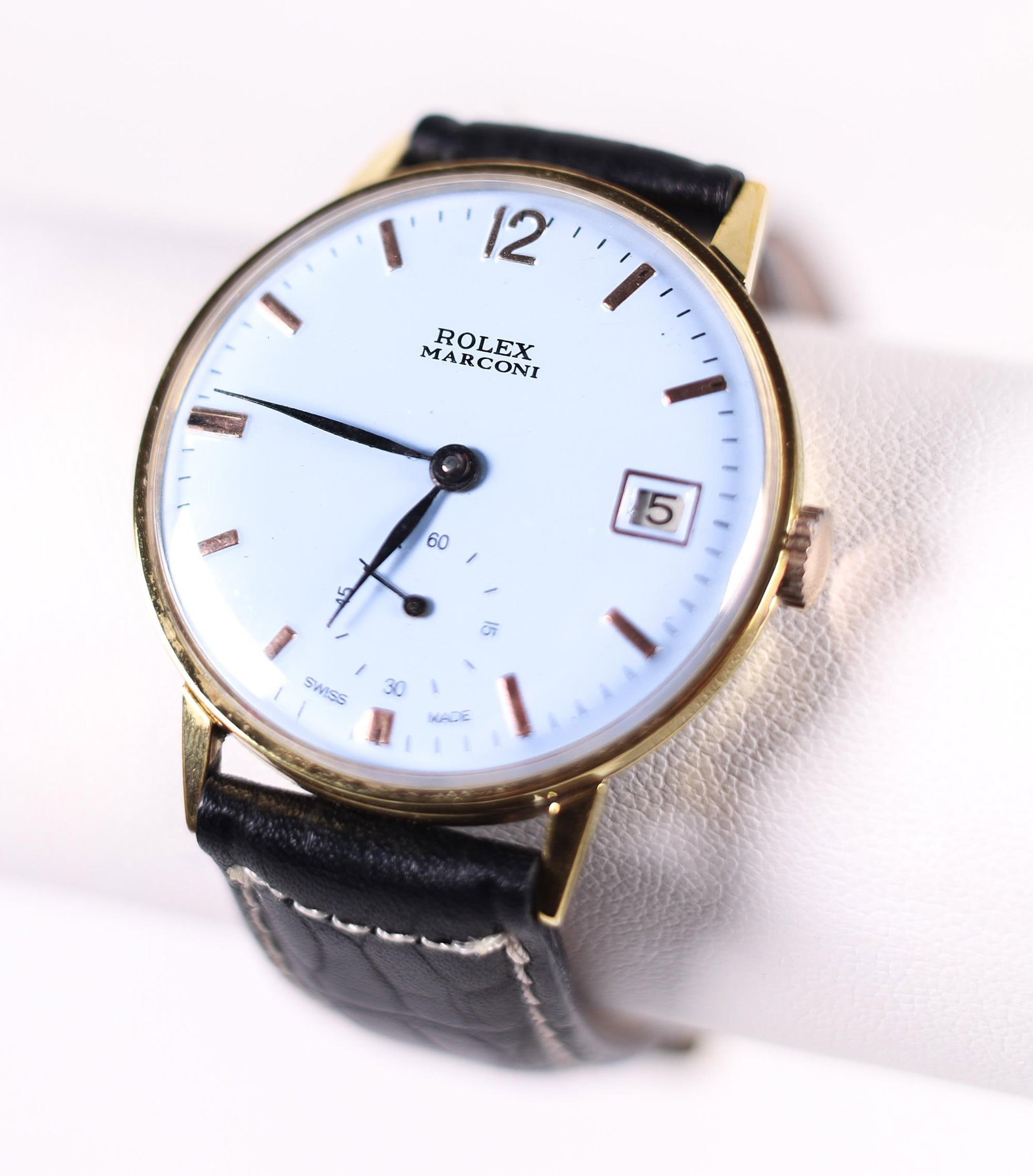 ROLEX MARCONI BABY BLUE DIAL WATCH, 35MM (1 of 6)