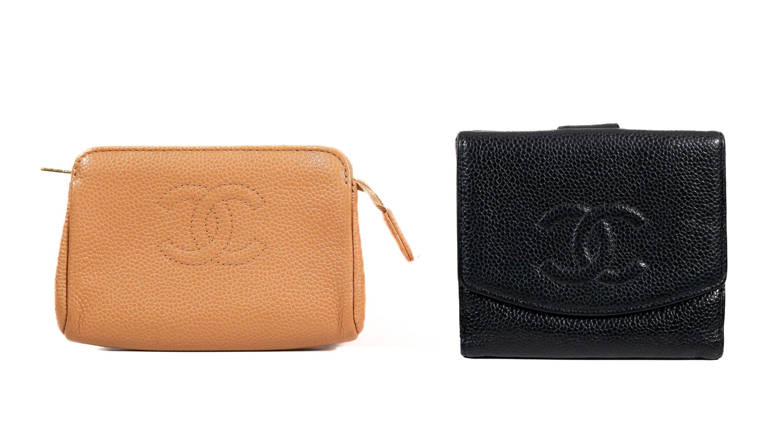 LOT OF 2 CHANEL CAVIAR WALLETS (1 of 9)