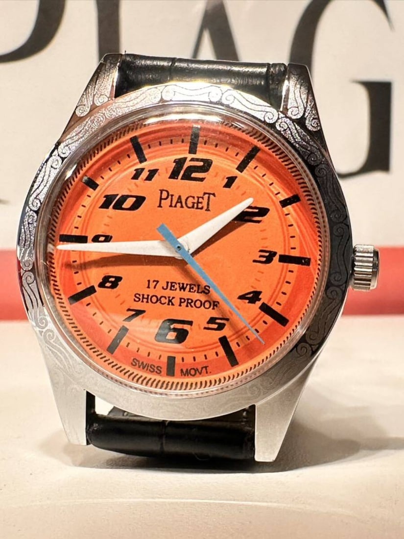 VTG PIAGET ORANGE DIAL MANUAL WATCH, 36MM (1 of 7)