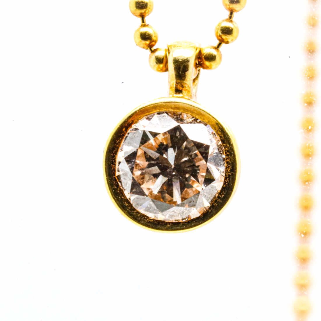 18KYG .7CT DIAMOND SOLITAIRE NECKLACE (1 of 5)