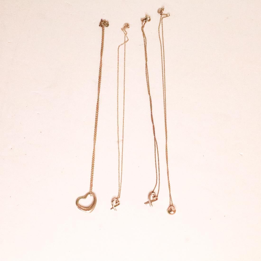 LOT OF 4 TIFFANY & CO. STERLING PENDANT NECKLACES (1 of 7)