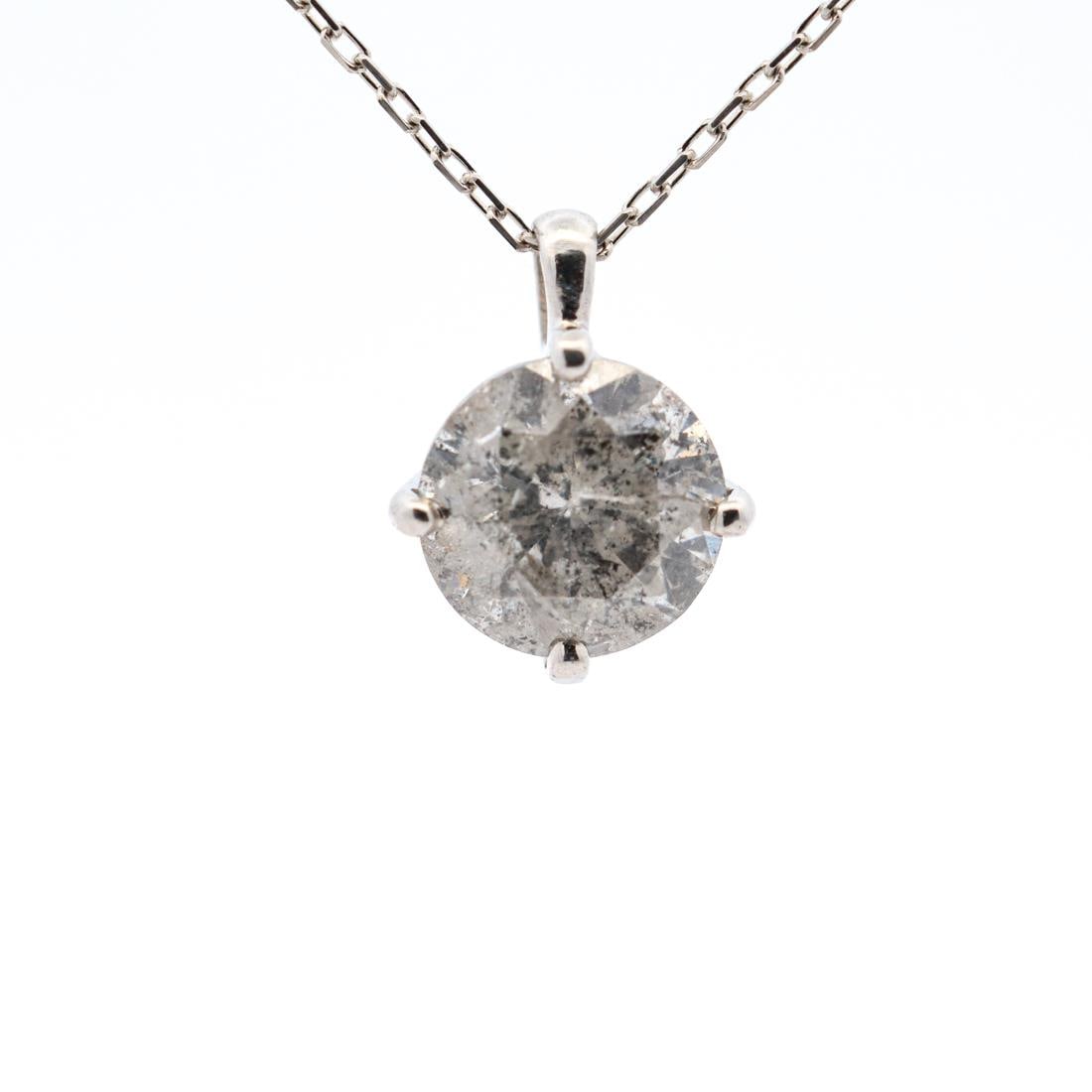 850/900PT 2.23CT DIAMOND SOLITAIRE NECKLACE (1 of 5)