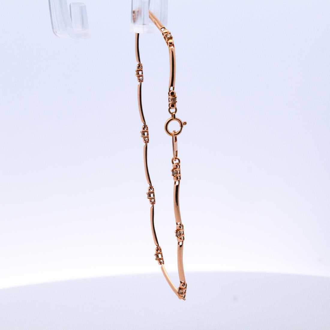 18KYG BAR AND DIAMOND BRACELET (1 of 4)